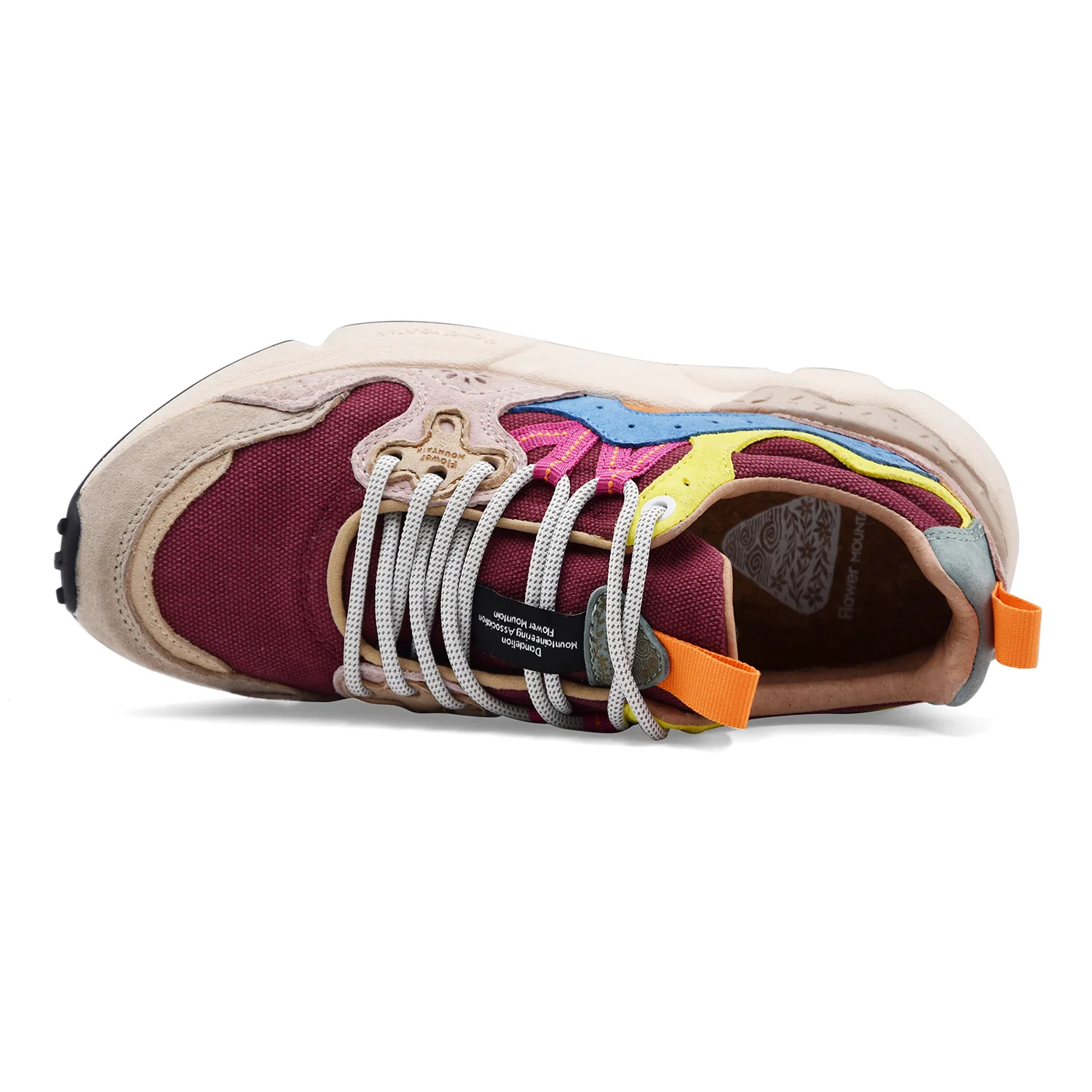 Sneakers Flower Mountain Donna Yamano 3 Light Taupe Brown Azure - Image 3