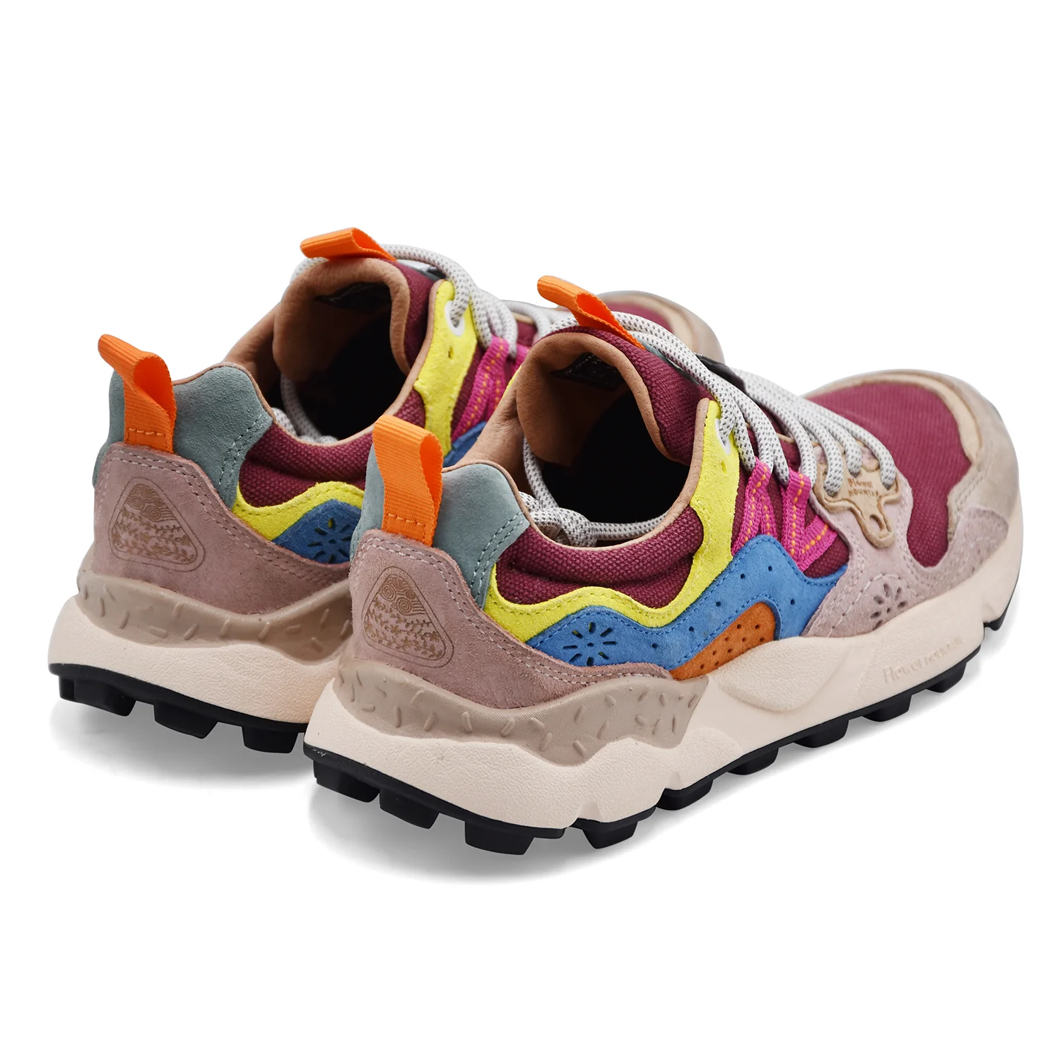 Sneakers Flower Mountain Donna Yamano 3 Light Taupe Brown Azure - Image 4