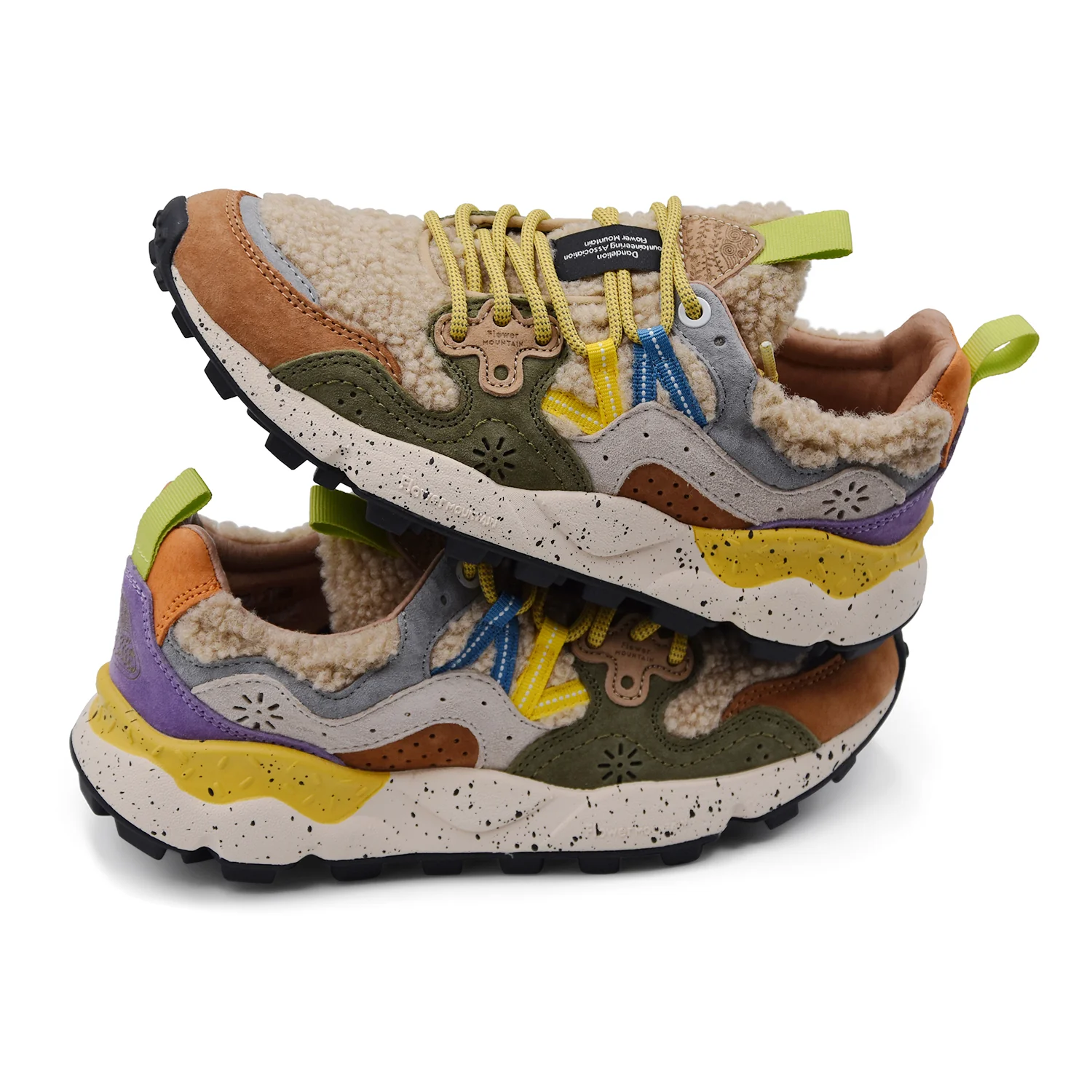 Sneakers Donna Flower Mountain Yamano 3 Multicolor Con Lana - Image 5