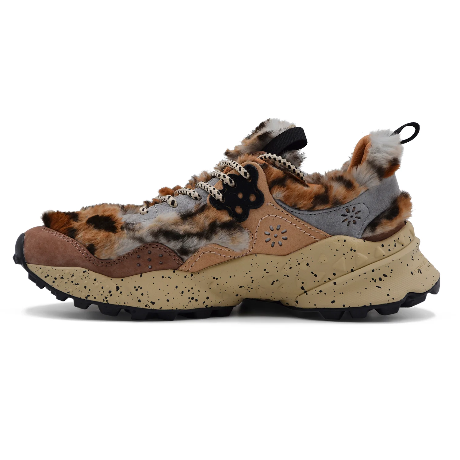 Sneakers Flower Mountain Donna Suede Ecofur Stampa Animalier - Image 3
