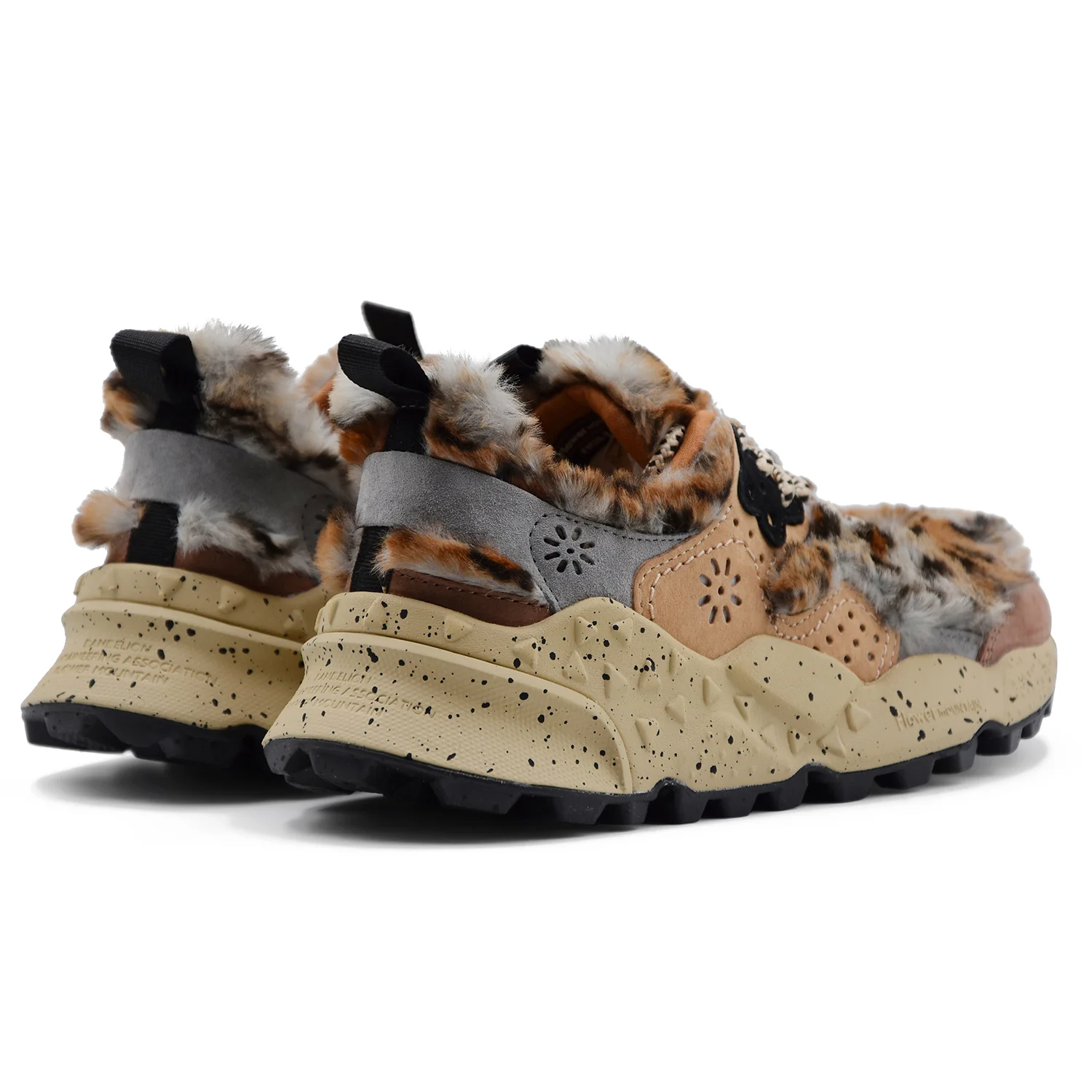 Sneakers Flower Mountain Donna Suede Ecofur Stampa Animalier - Image 4