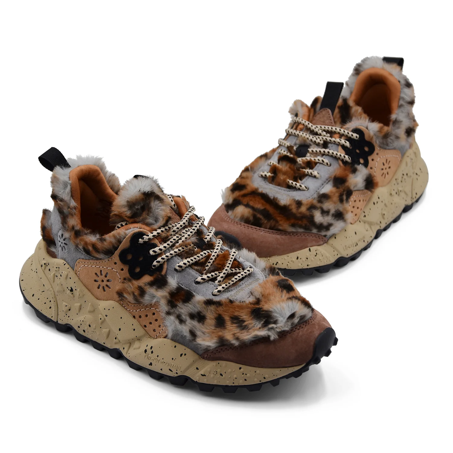 Sneakers Flower Mountain Donna Suede Ecofur Stampa Animalier - Image 5