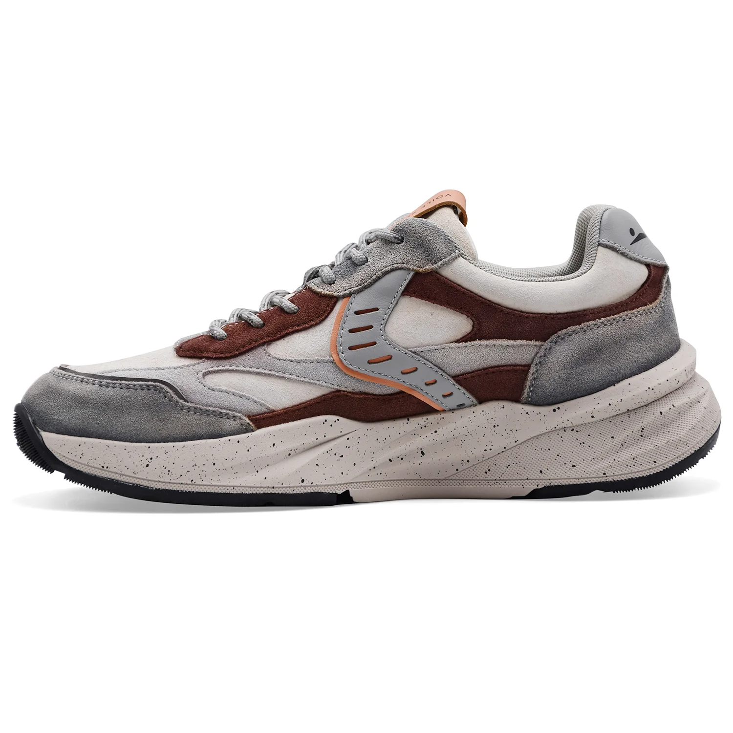 Voile Blanche Sneakers Uomo Club22 Pelle Marrone Grigio Chiaro - Image 3