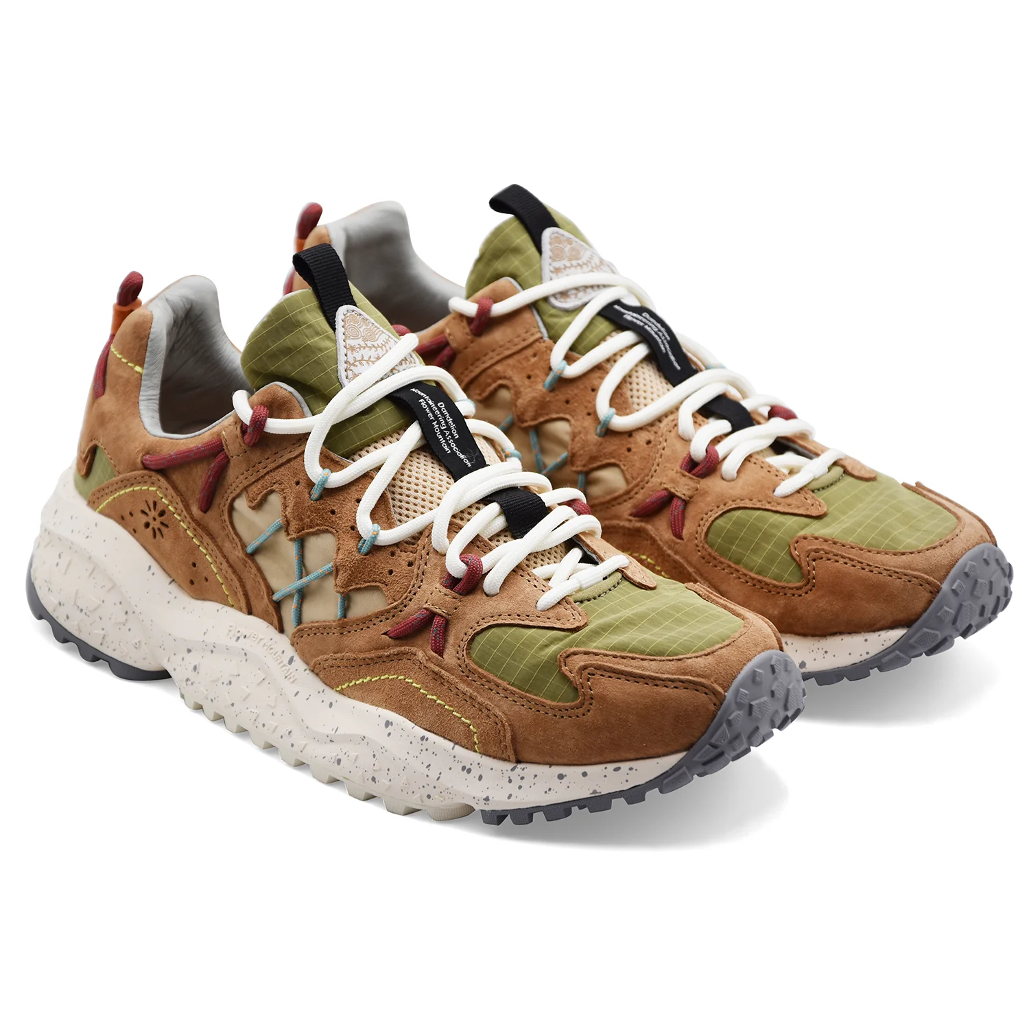 Flower Mountain Sneakers Uomo Yamabushi Suede Nylon Biscotto - Image 2
