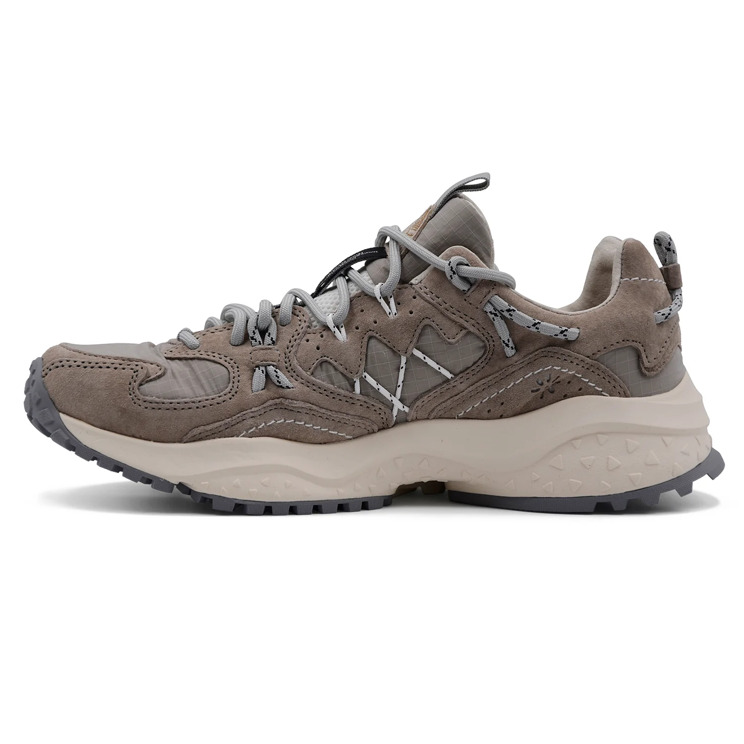 Sneakers Uomo Flower Mountain Yamabushi Suede Nylon Light Grey - Image 3