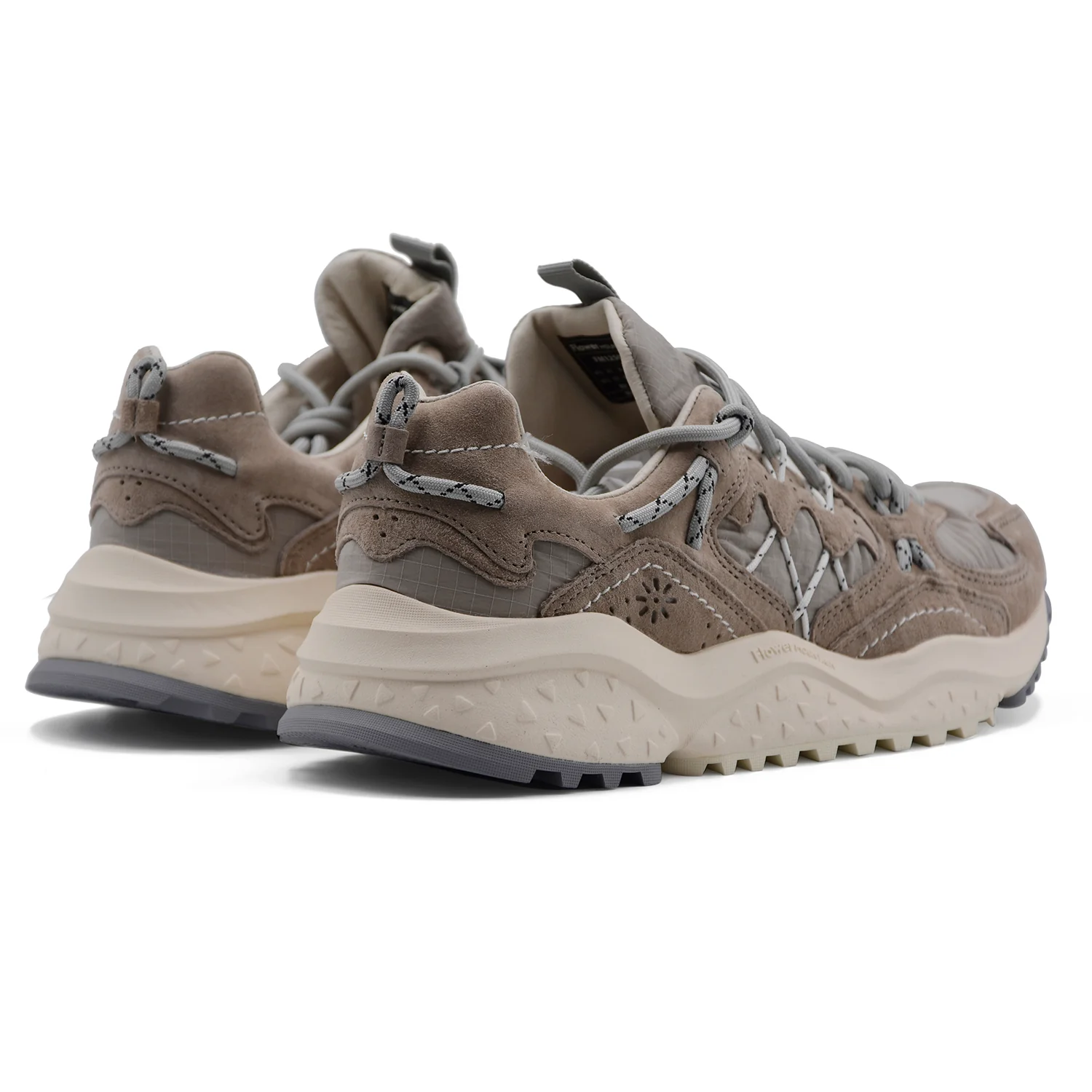 Sneakers Uomo Flower Mountain Yamabushi Suede Nylon Light Grey - Image 4