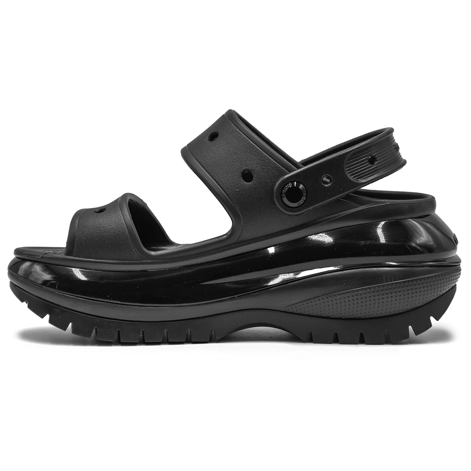 Sandali Crocs Mega Crush Con Dettagli Texturizzati Nero Donna - Image 4
