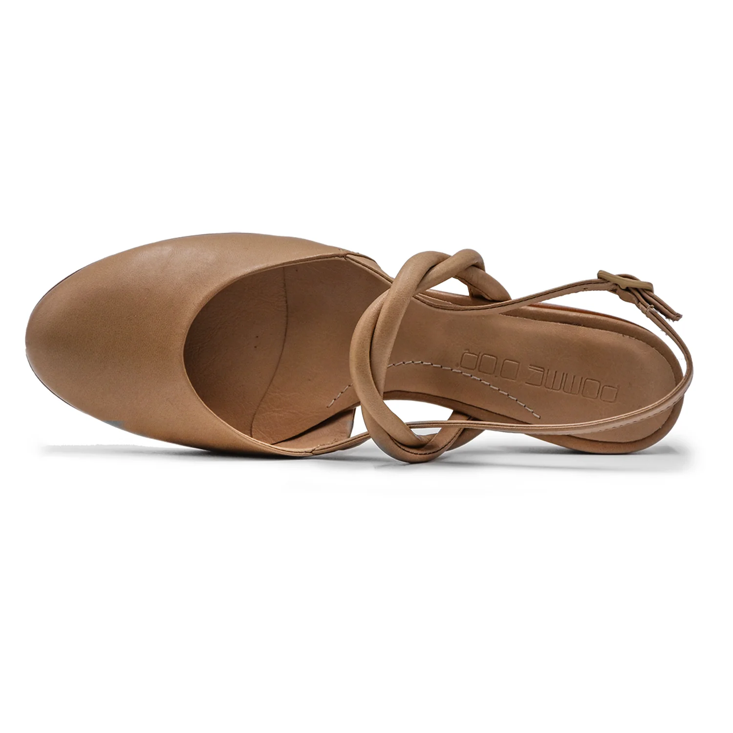 Pomme D'Or Chanel Donna Glove Beige Con Cinturini Arrotolati - Image 4
