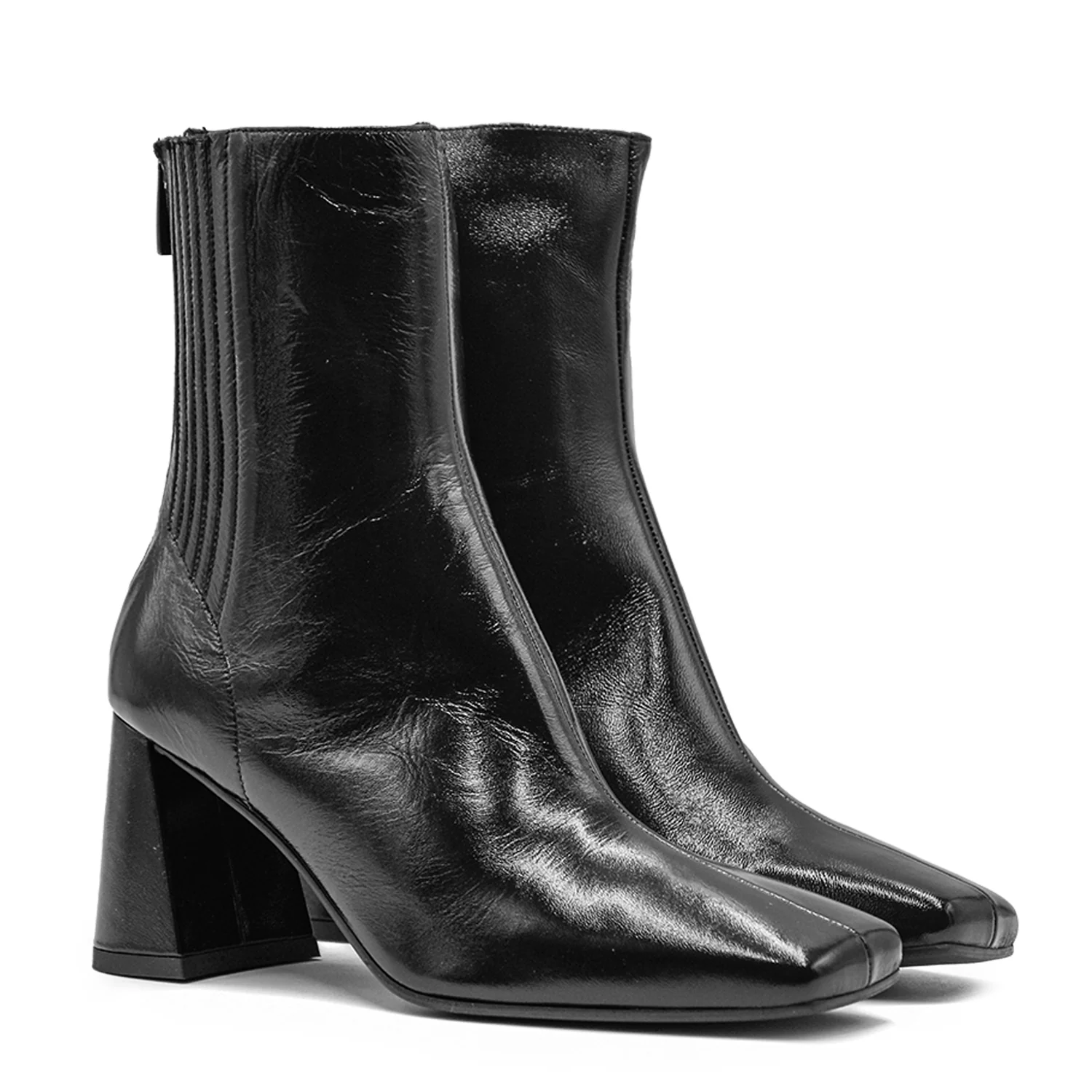 Chantal 1962 Stivaletti Di Classe Nero Elastici Laterali Donna - Image 2