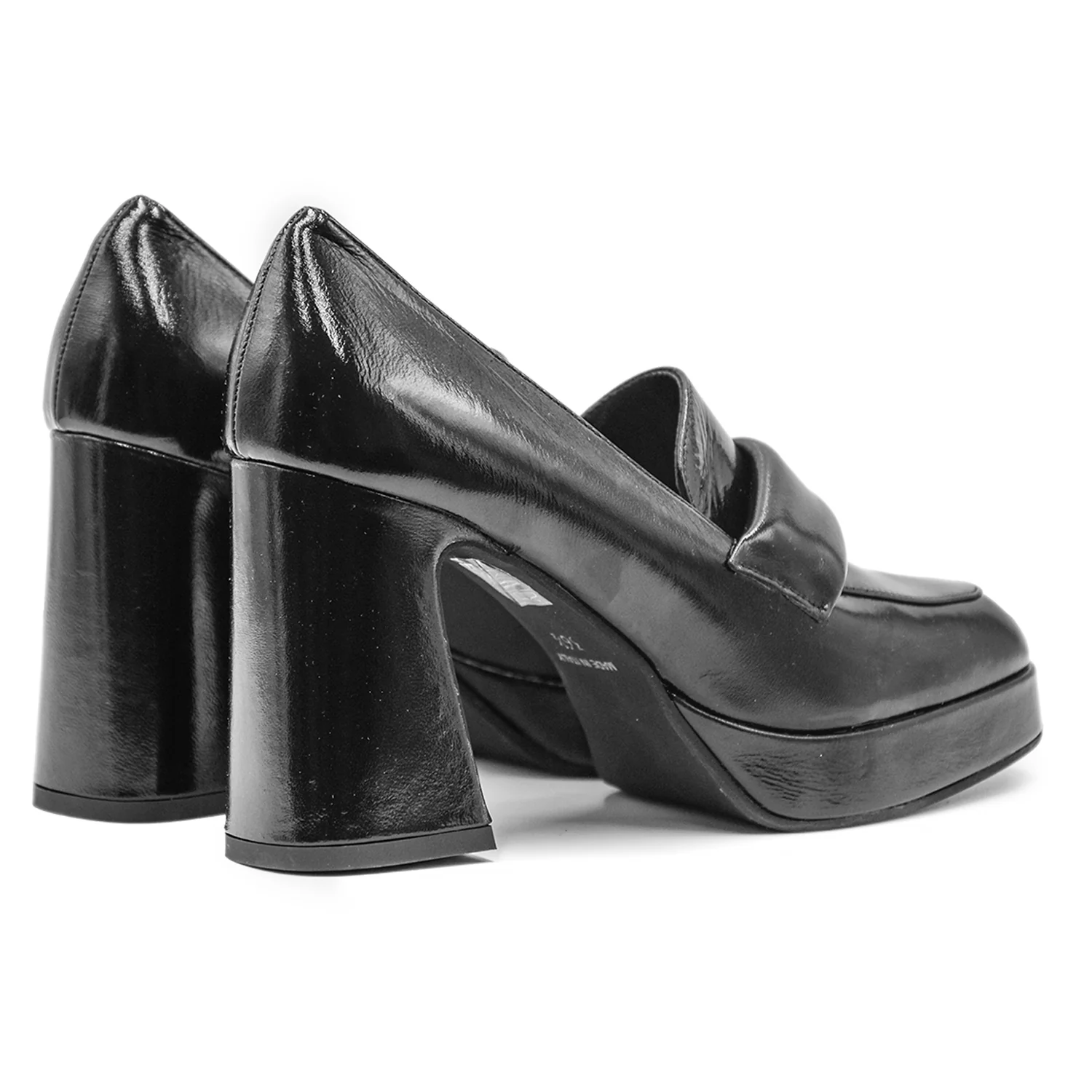 Mocassini Donna Chantal 1962 Lucido Con Comodo Plateau Nero - Image 3