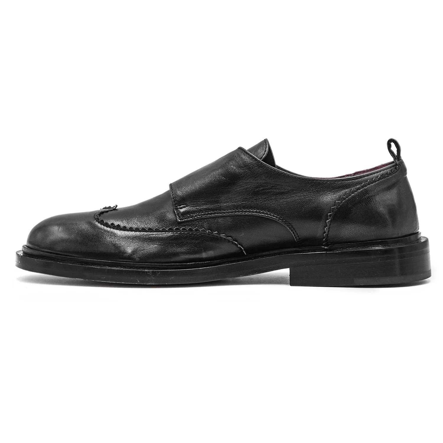 Pomme D'Or Donna Monk Strap Grigio Effetto Vintage Con Tirante - Image 4