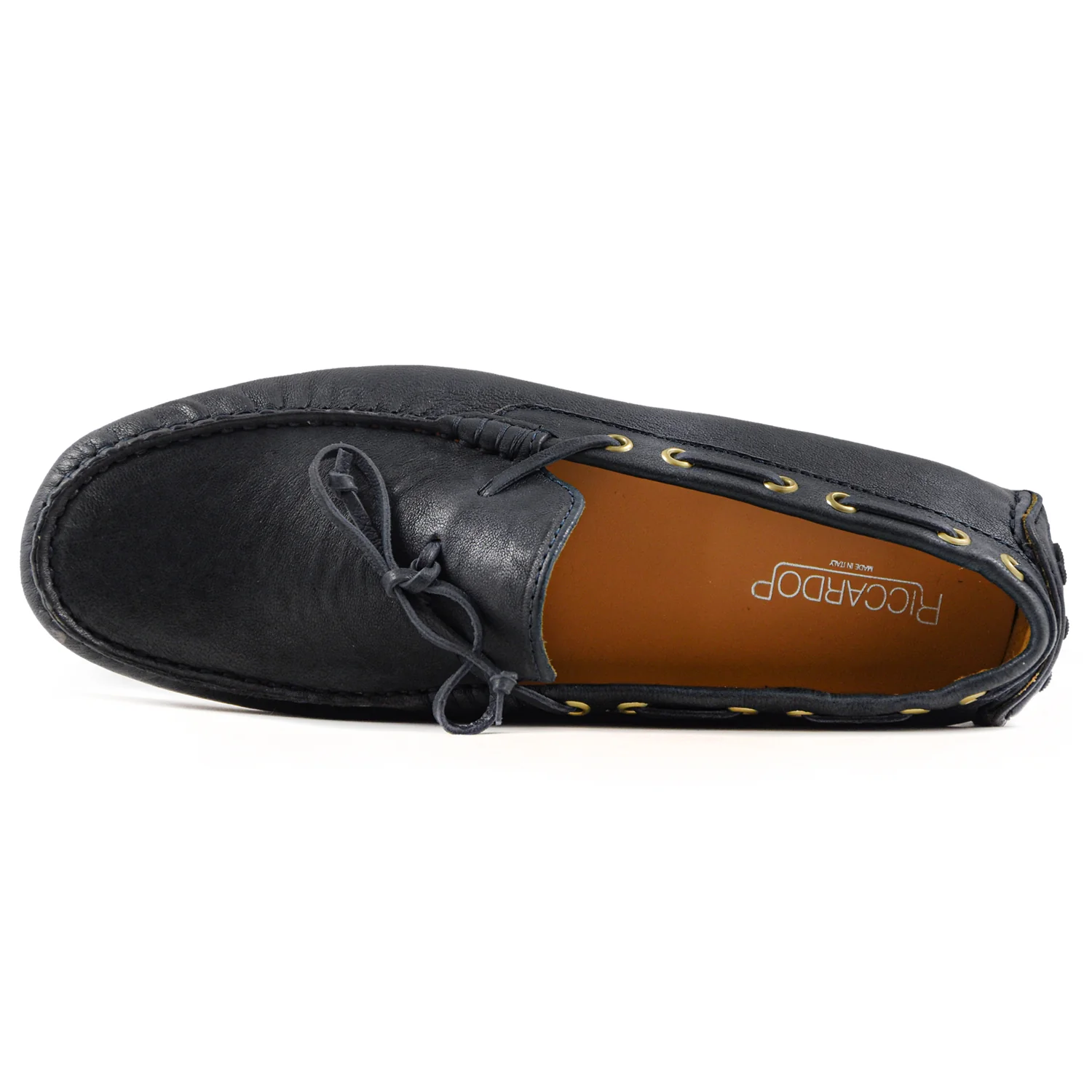 Mocassini Uomo Car Shoe Blu Con Laccio Passante Riccardo P. - Image 3