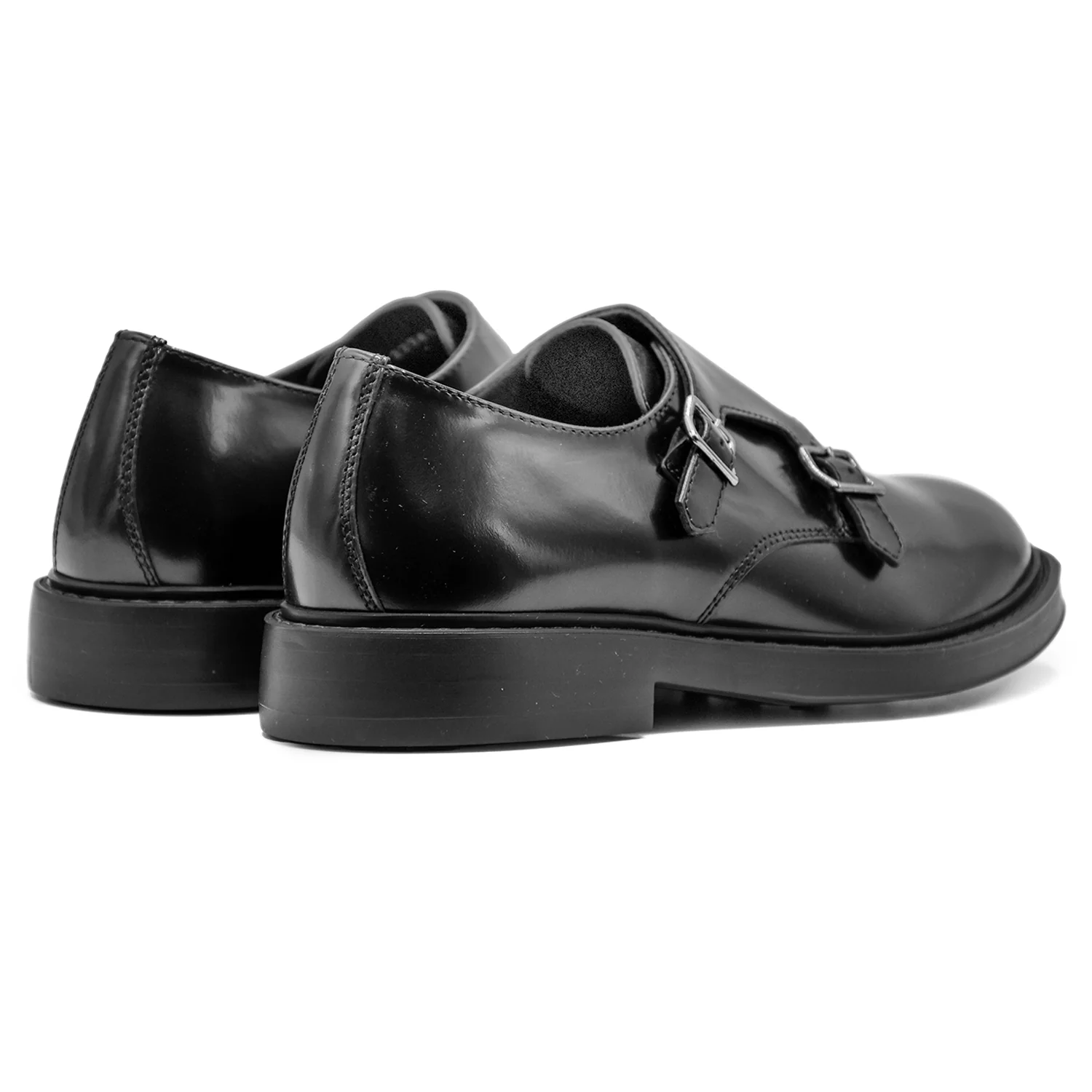 Monk Strap Uomo Nero Carattere Deciso Doppia Fibbia Riccardo P. - Image 3