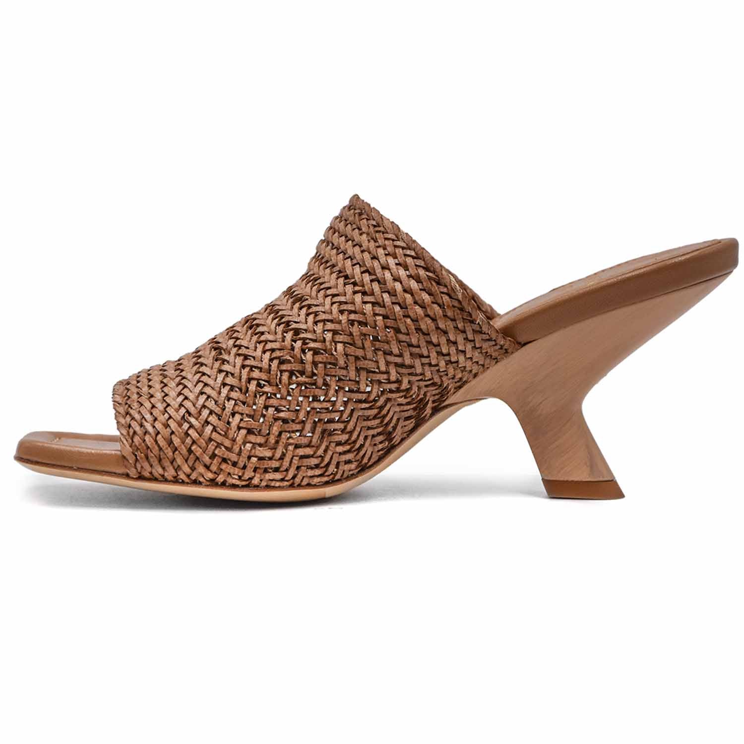 Chantal 1962 Sandali Color Legno Donna Dalla Rafia A Treccia - Image 4