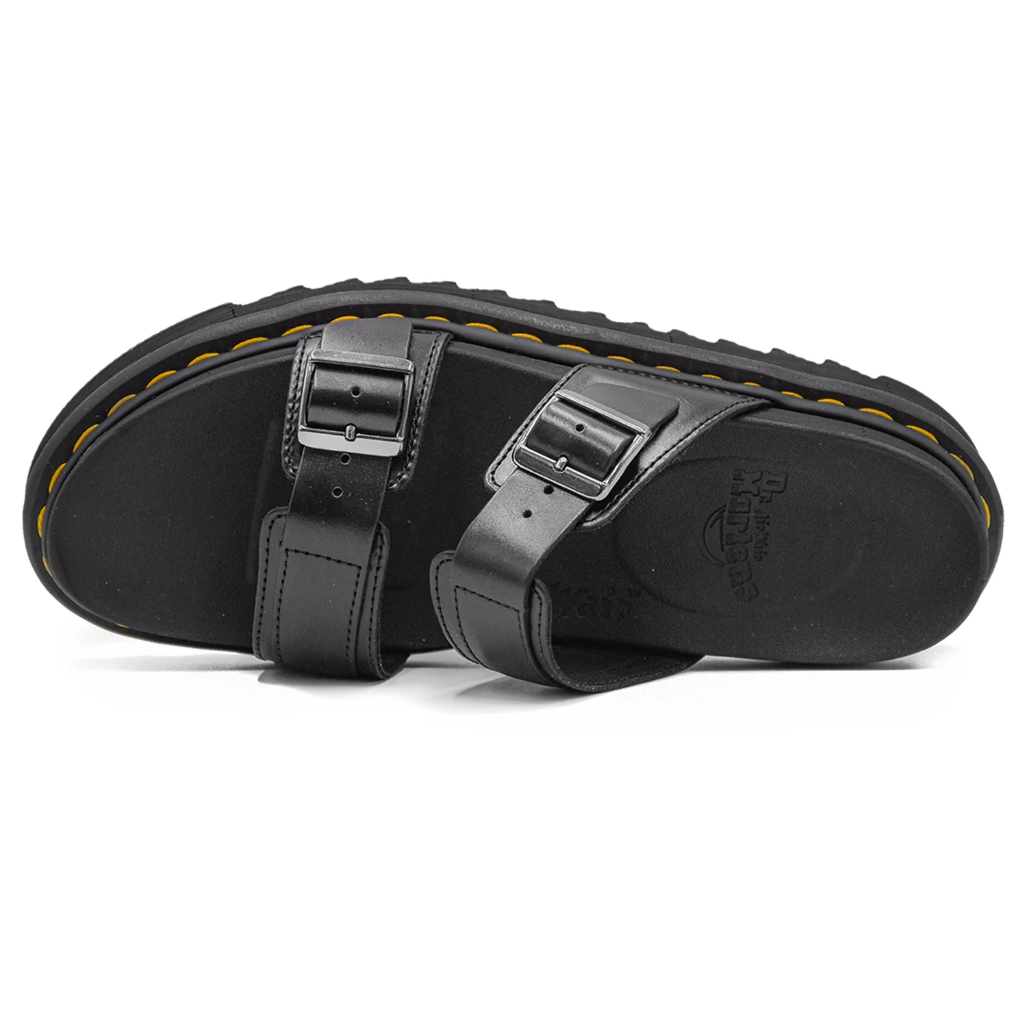 Dr. Martens Sandali Myles Uomo In Pelle Cerosa Nero E Suola Ziggy - Image 3