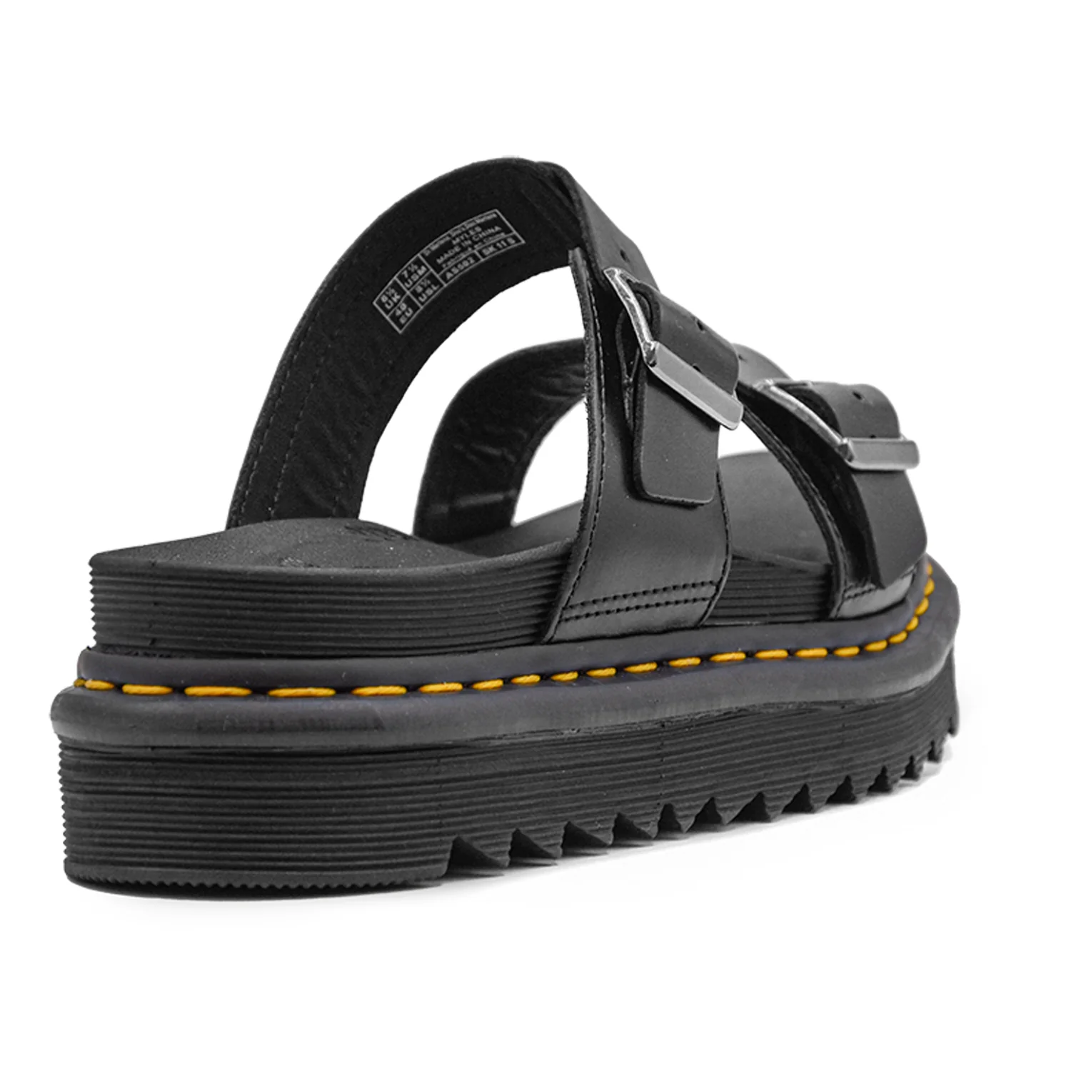 Dr. Martens Sandali Myles Uomo In Pelle Cerosa Nero E Suola Ziggy - Image 4