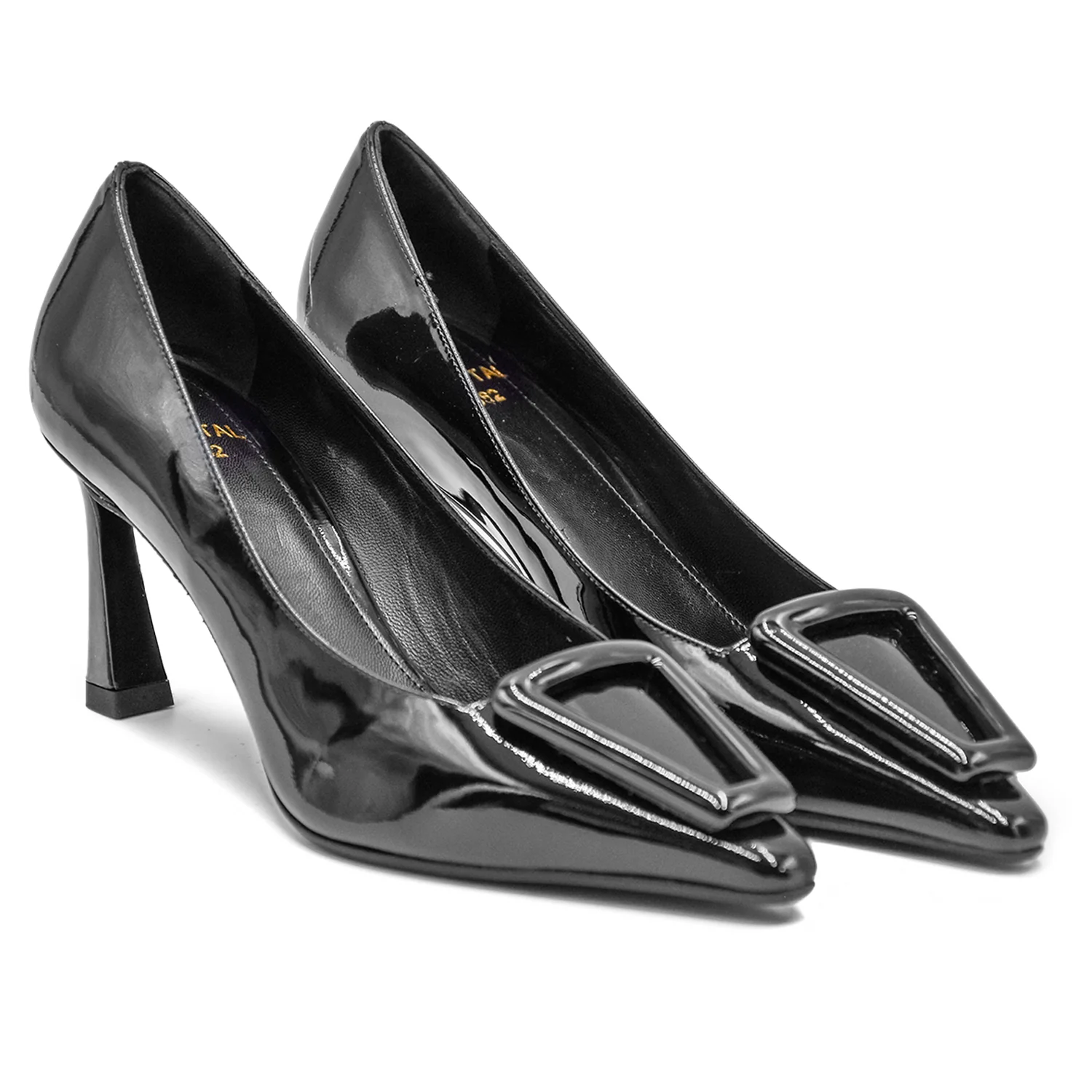 Chantal 1962 Décolleté Nero Lucido Sofisticato Ed Elegante Donna - Image 2