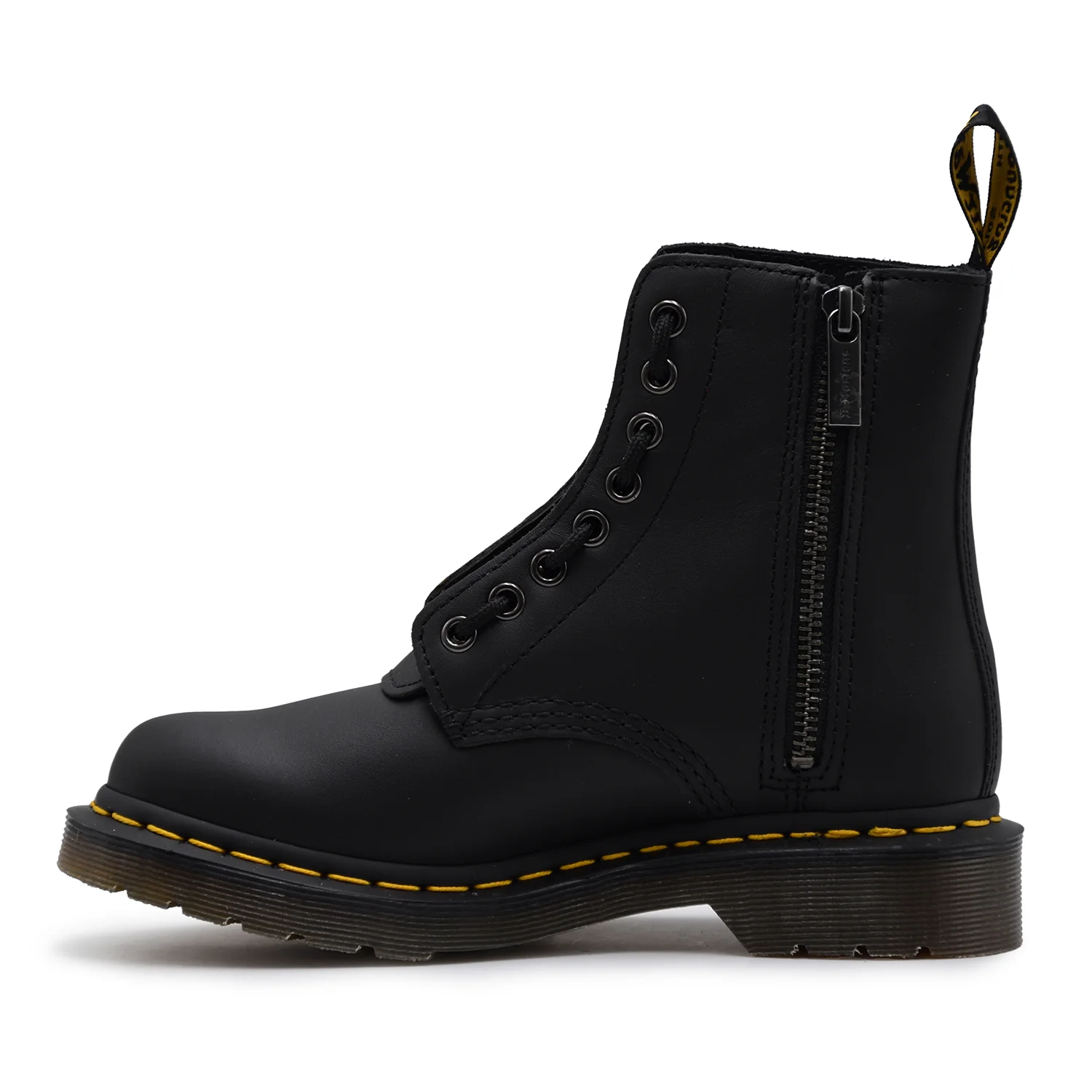 Dr. Martens Anfibio Nero Donna 1460 PASCAL FRNT ZIP Doppia Zip - Image 4