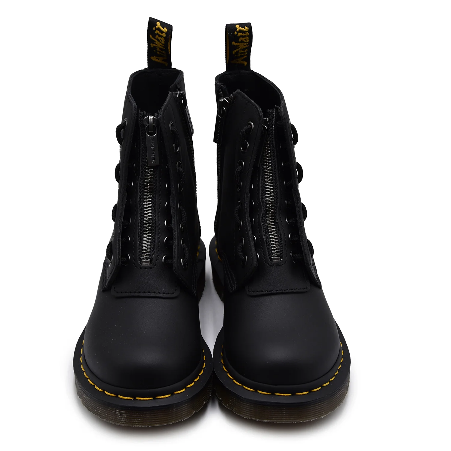 Dr. Martens Anfibio Nero Donna 1460 PASCAL FRNT ZIP Doppia Zip - Image 5