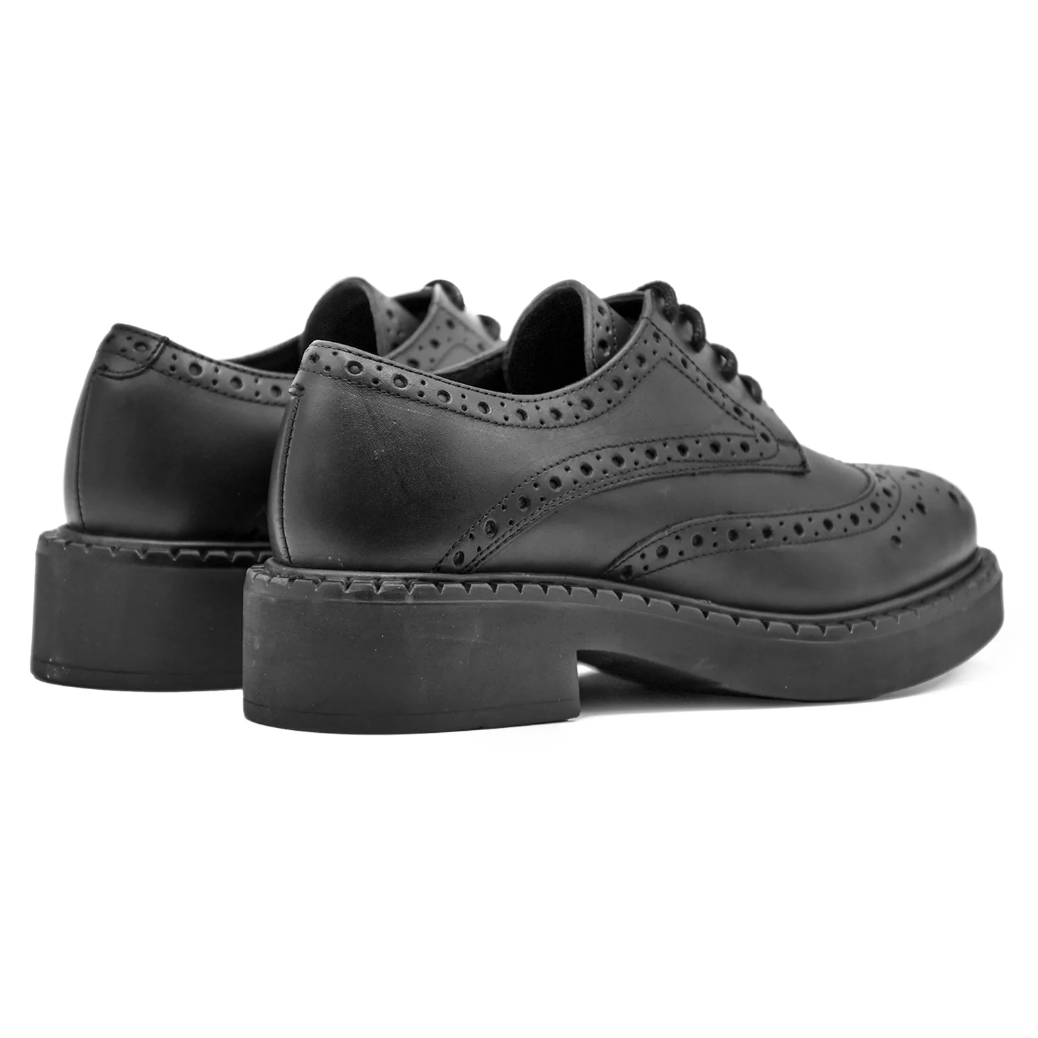 Stringate Donna Twinset Modello Oxford Linee Arrotondate Nero - Image 3