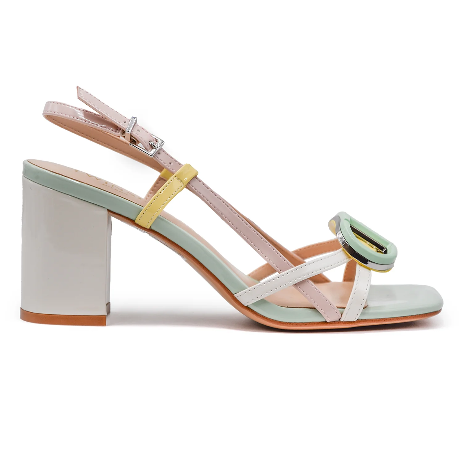 Sandali Twinset Donna Multicolor Tacco Comodo Stile Grintoso