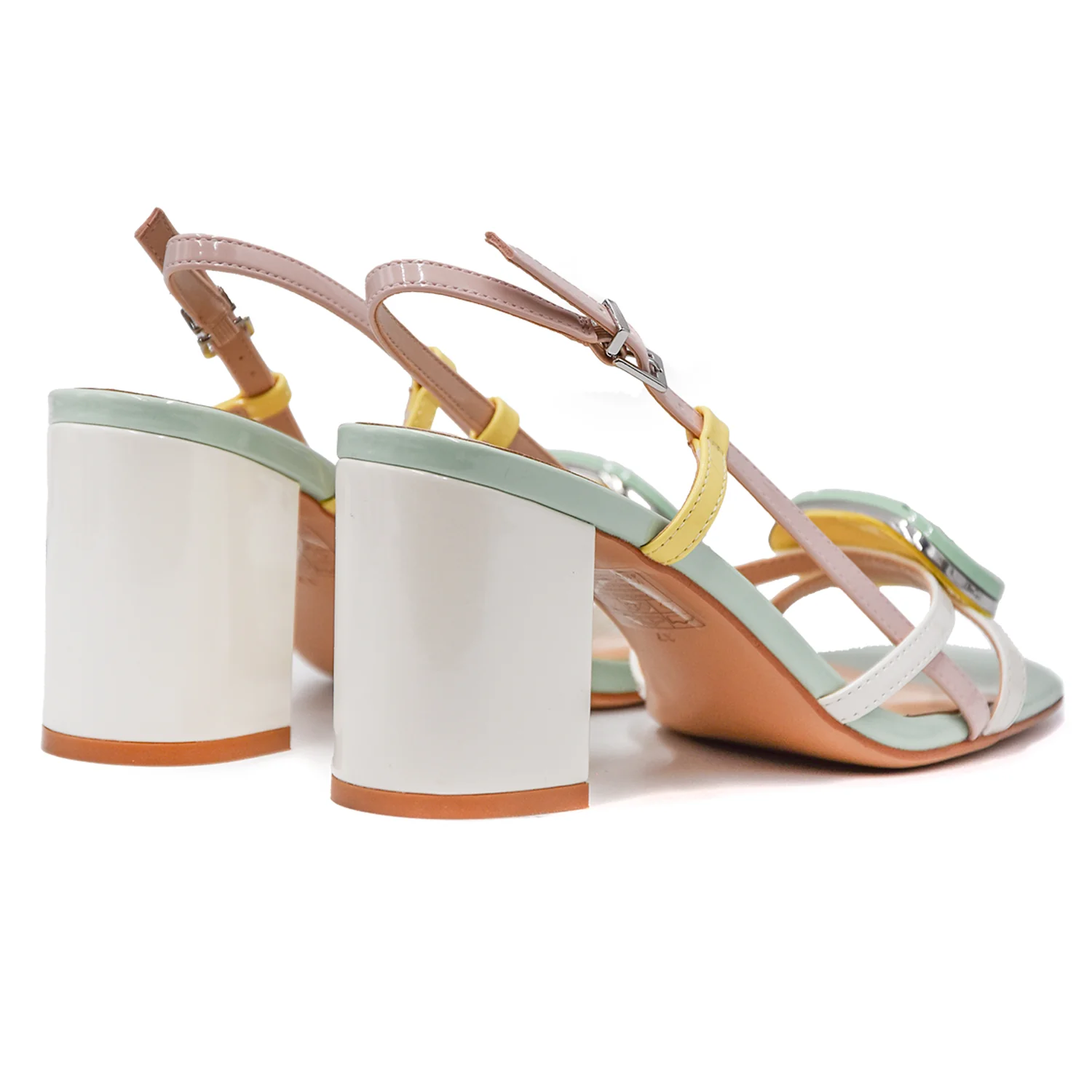 Sandali Twinset Donna Multicolor Tacco Comodo Stile Grintoso - Image 3