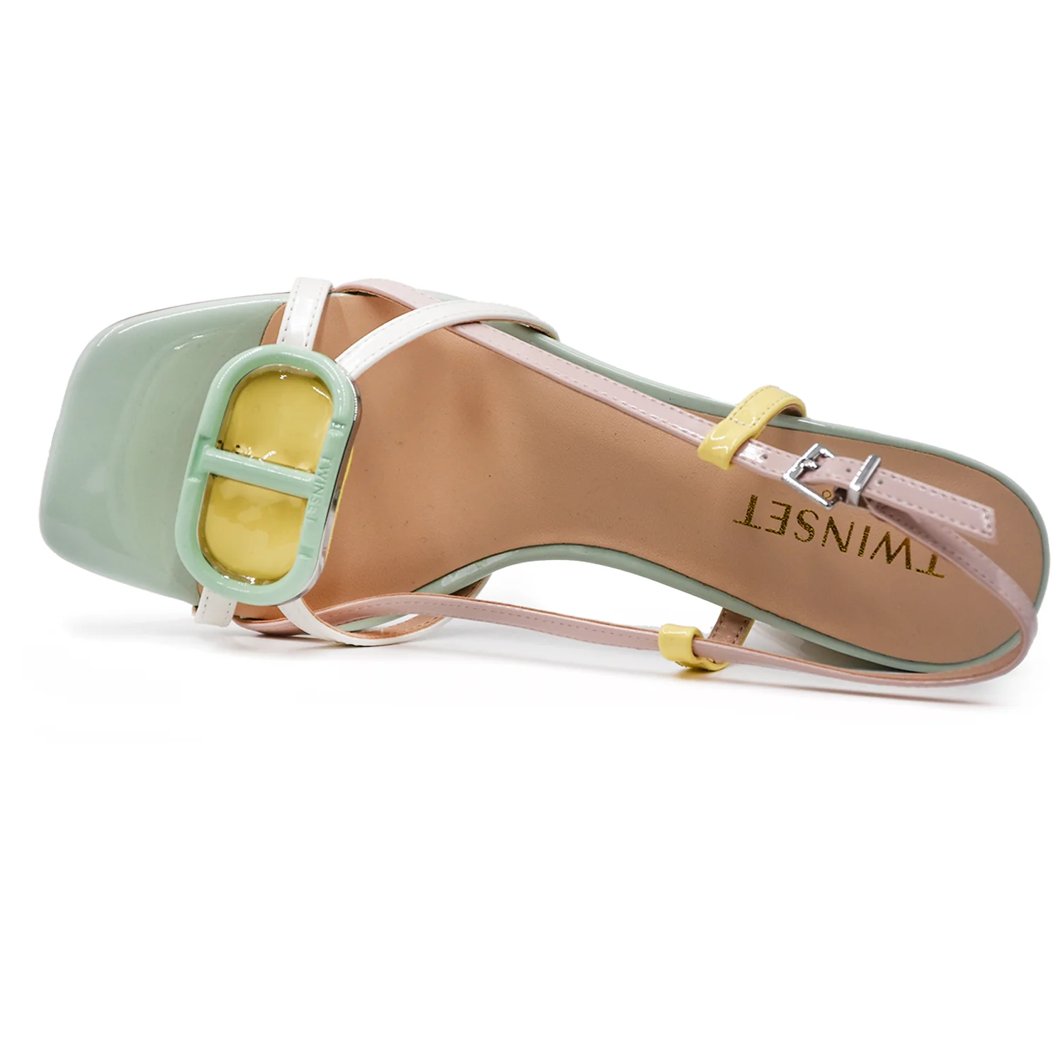 Sandali Twinset Donna Multicolor Tacco Comodo Stile Grintoso - Image 5