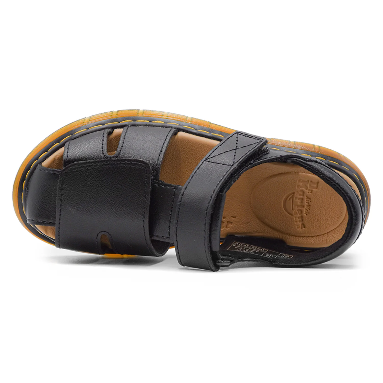 Dr. Martens Sandali Moby Bambino Nero Con Sottile Stampa Grana - Image 5