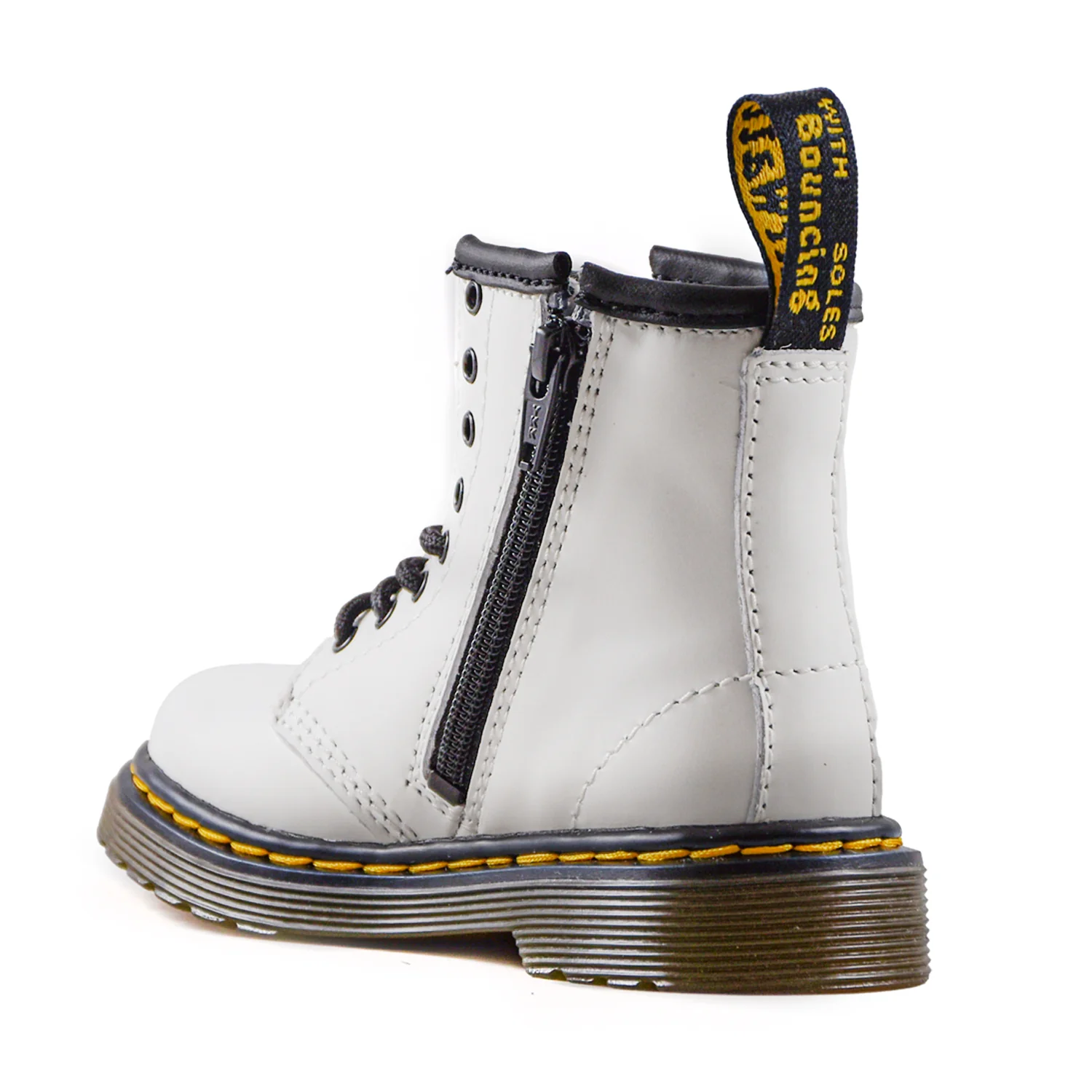 Dr. Martens Anfibio 1460 Bianco Bambino Con Lacci E Zip Laterale - Image 4