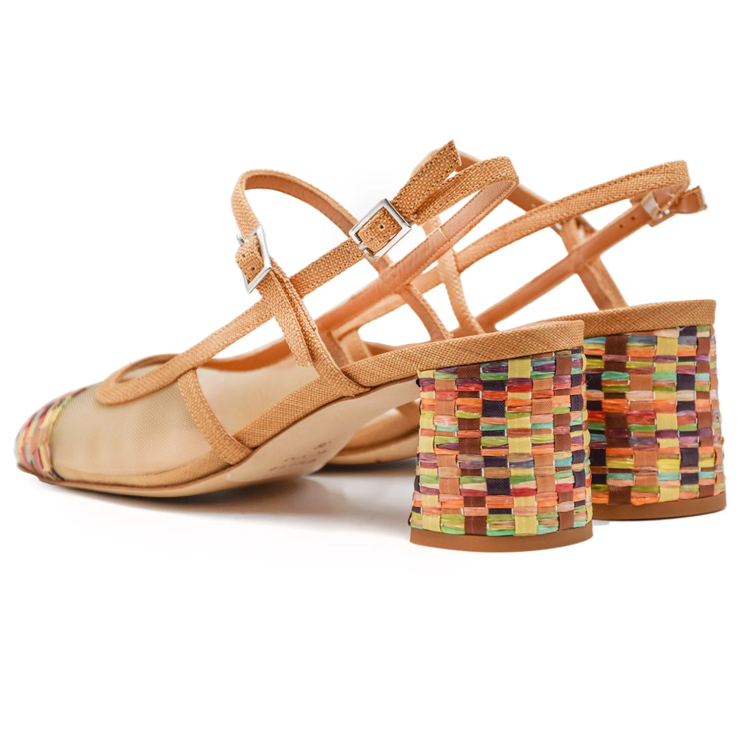 Chanel Chantal 1962 Donna Rafia Multicolore Con Inserti In Rete - Image 3