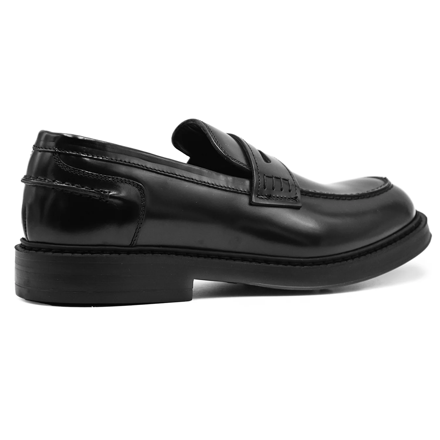 Mocassini Uomo Doucal's Spazzolato Nero Made In Italy Dal 1973 - Image 4