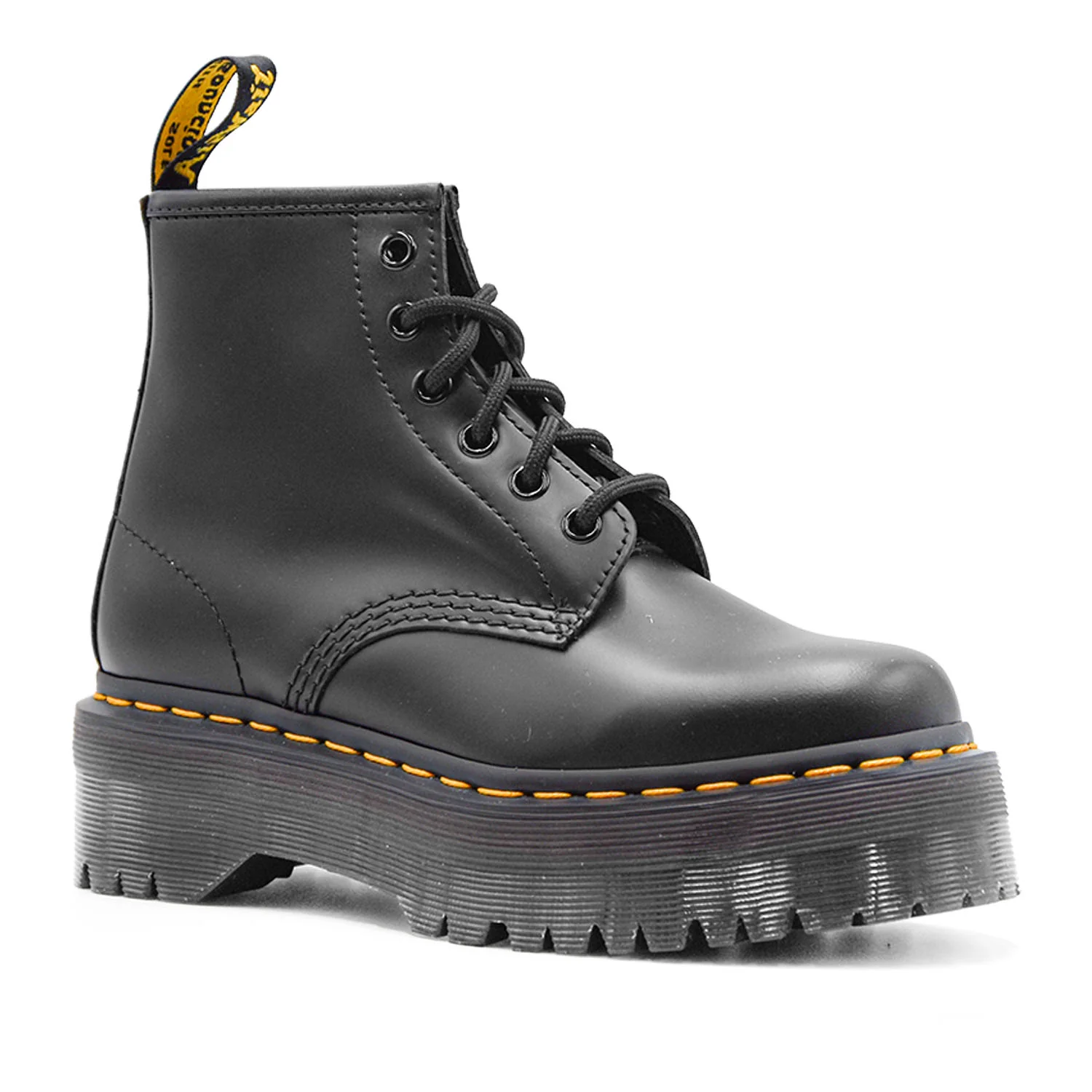 Dr. Martens Anfibio 101 Quad Nero Donna Allacciatura A Sei Fori - Image 4