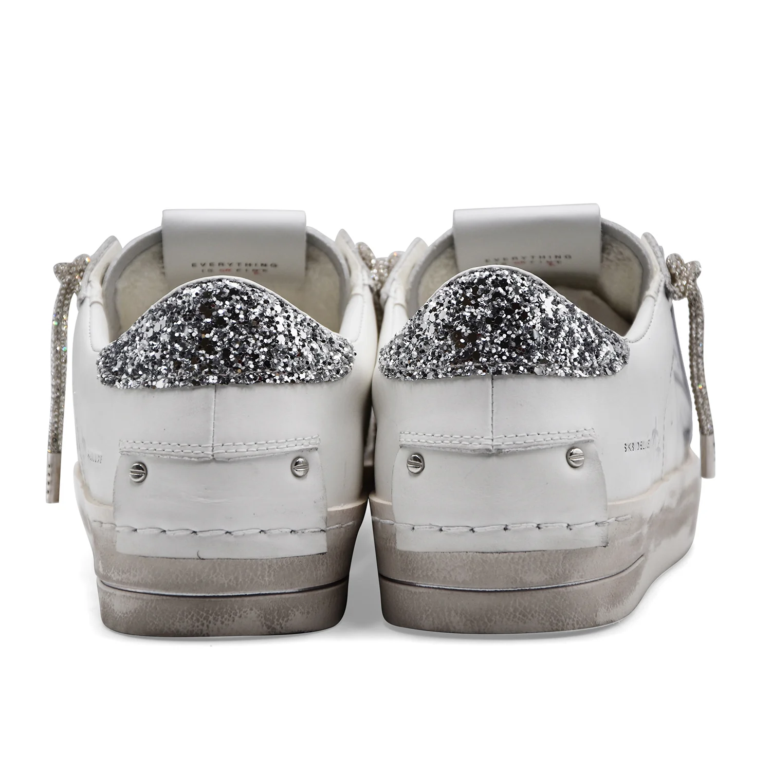 Sneakers Crime London Donna Sk8 Bianco Deluxe Always Shining - Image 4