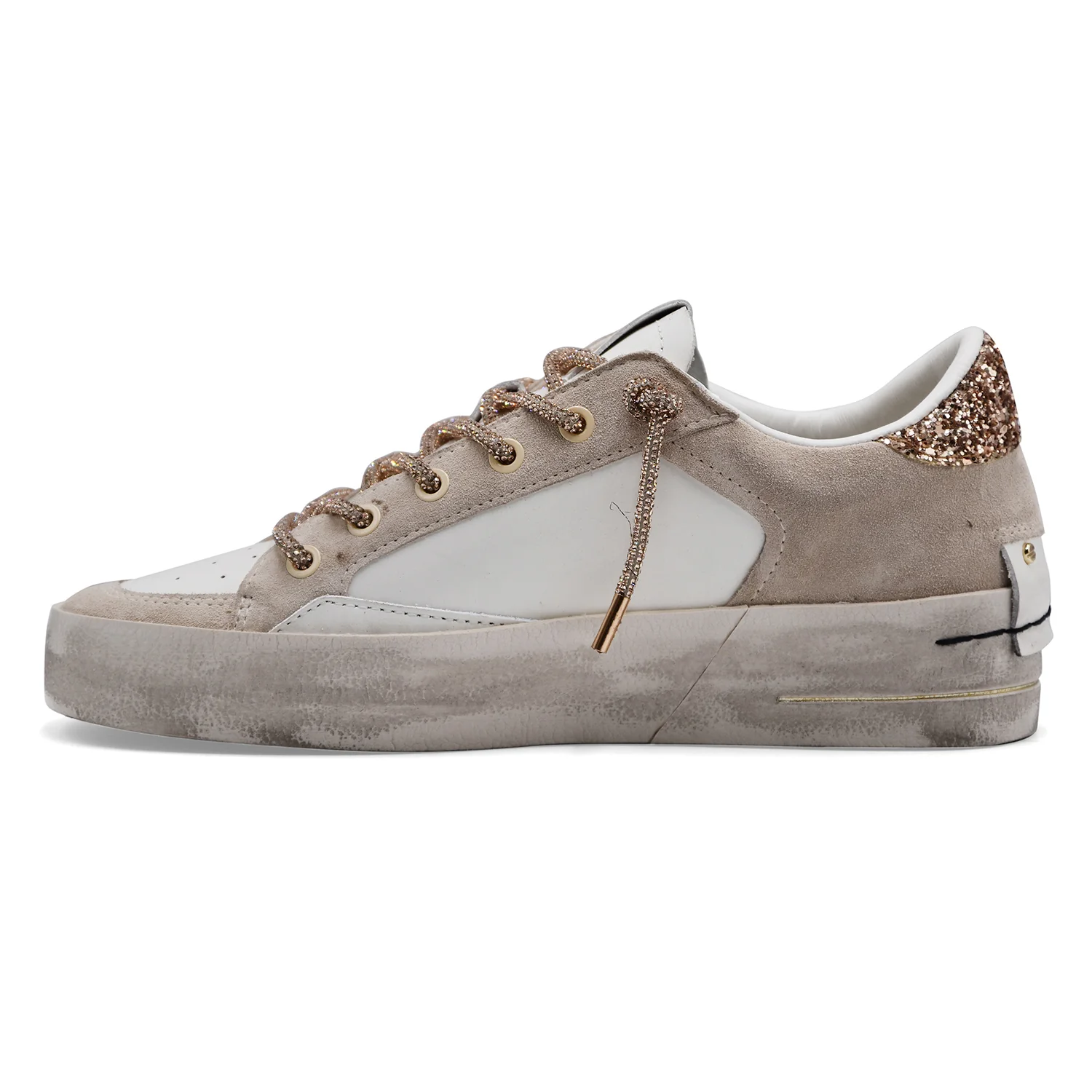 Sneakers Crime London Donna Sk8 Deluxe Wedge Oro Champagne Dust - Image 4