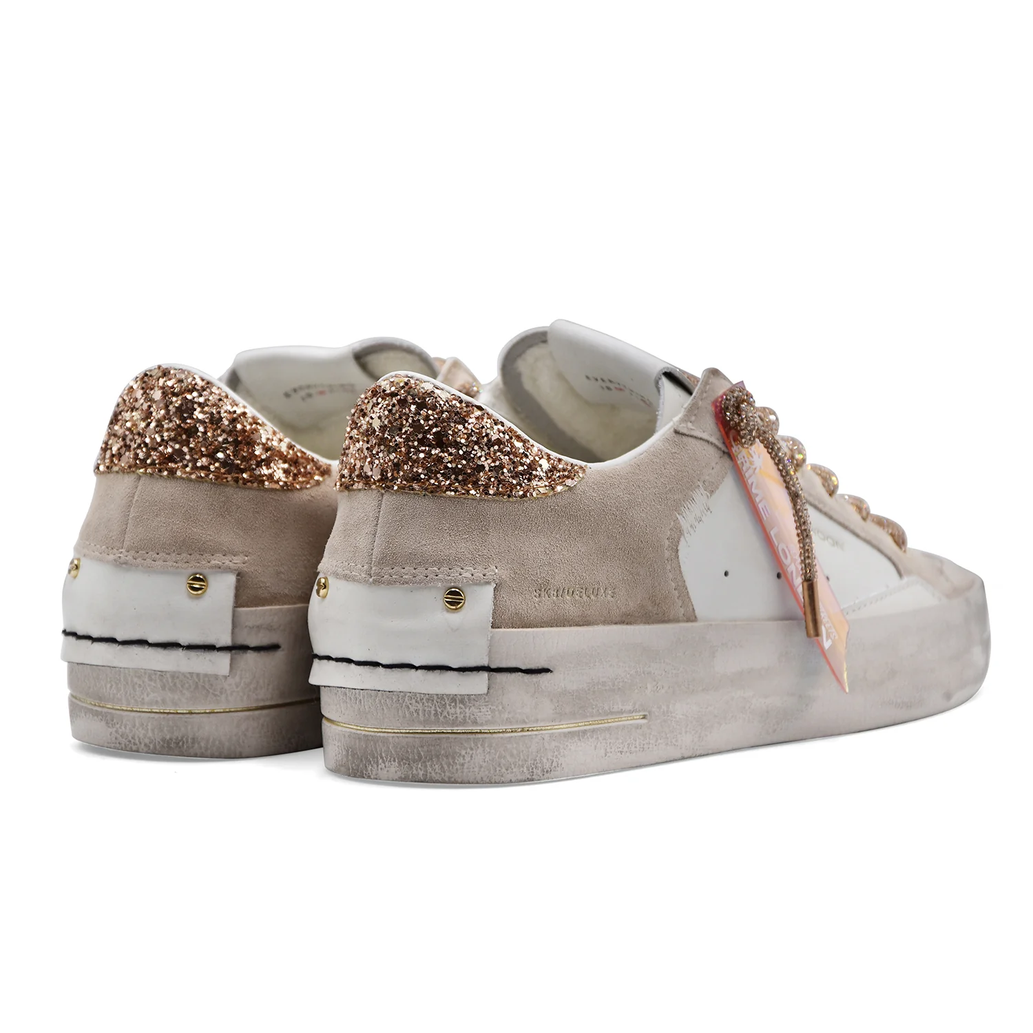 Sneakers Crime London Donna Sk8 Deluxe Wedge Oro Champagne Dust - Image 5