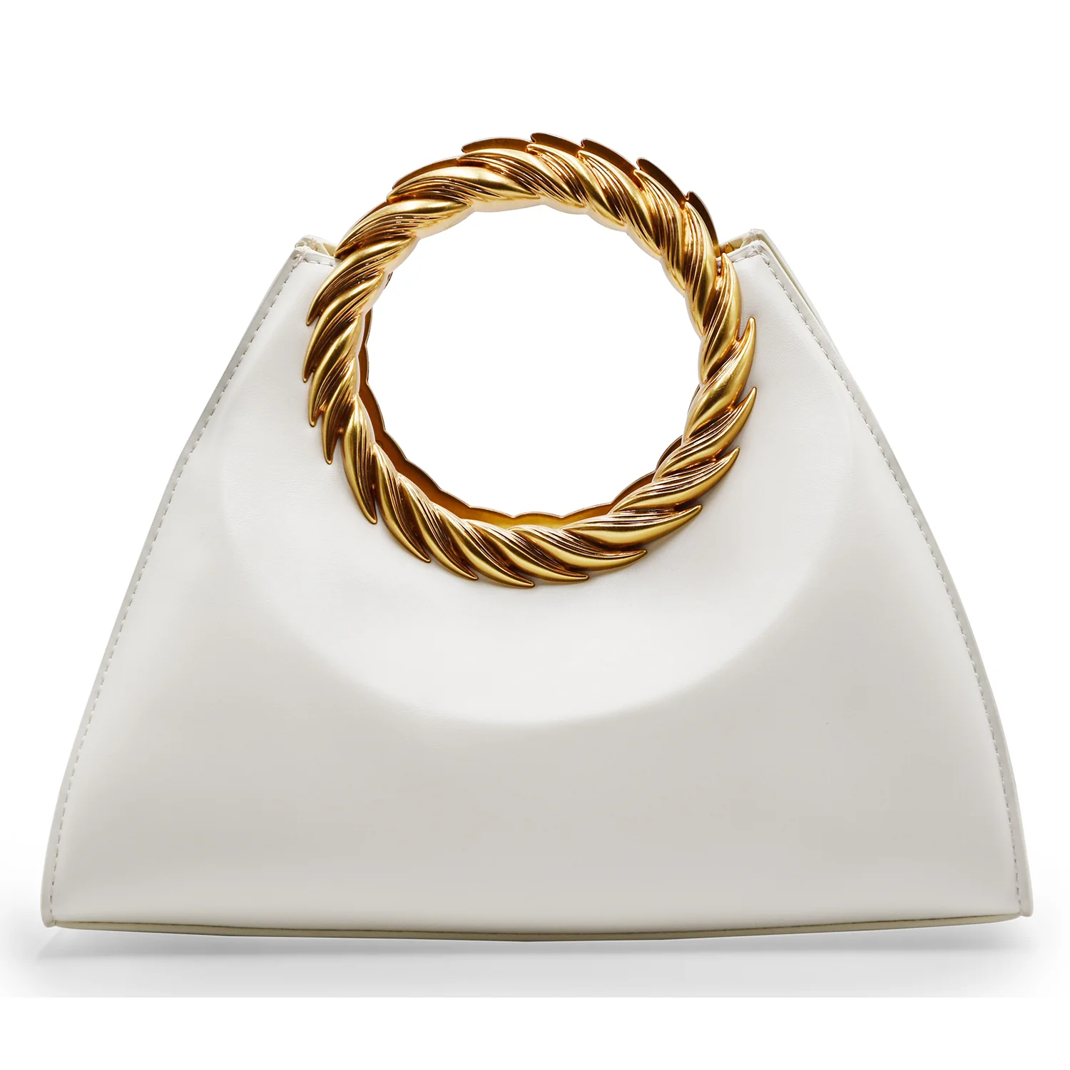 Borsa JW PEI Amiya Con Manico A Foglia Bianco Design Scultoreo - Image 2