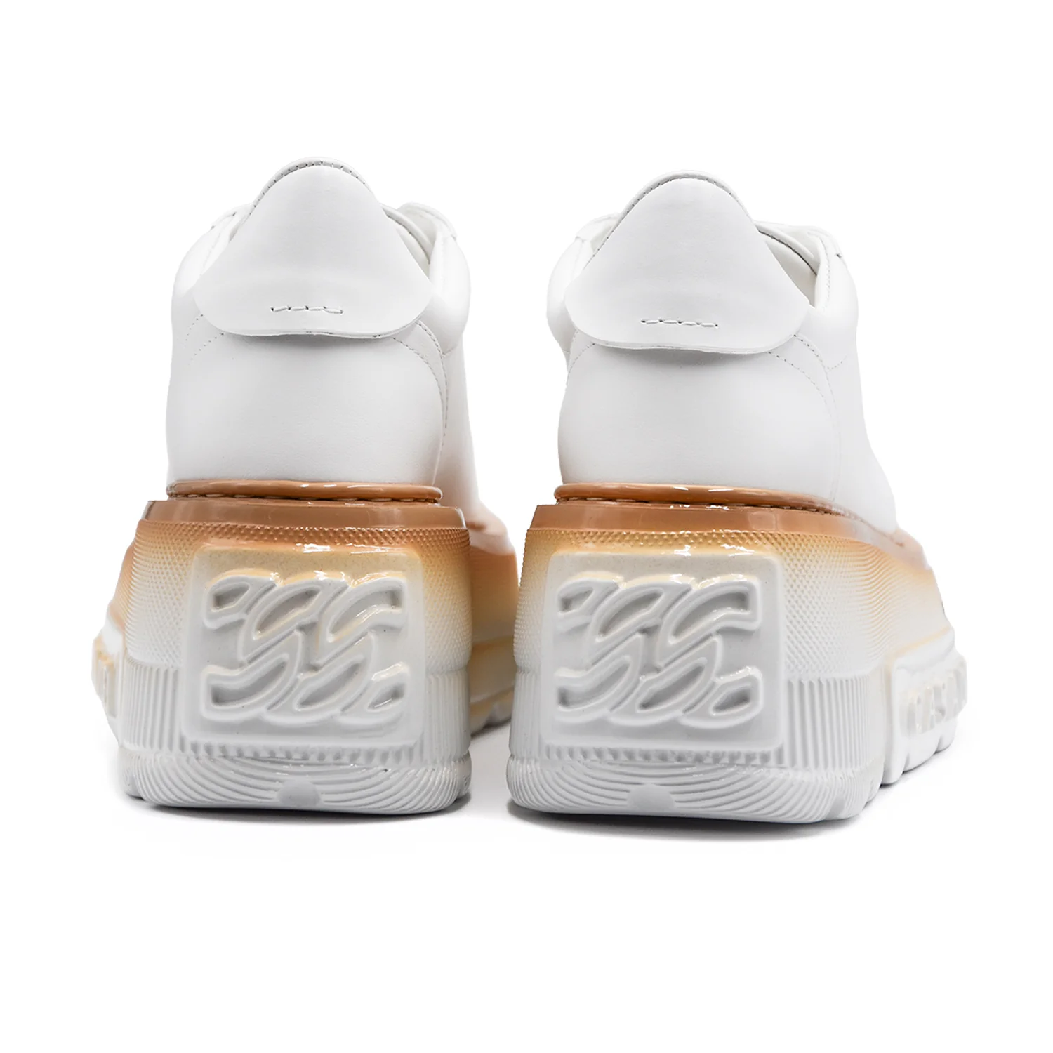 Casadei Sneakers Nexus Toe Cap Bianco Iconico Elemento C-Chain - Image 5