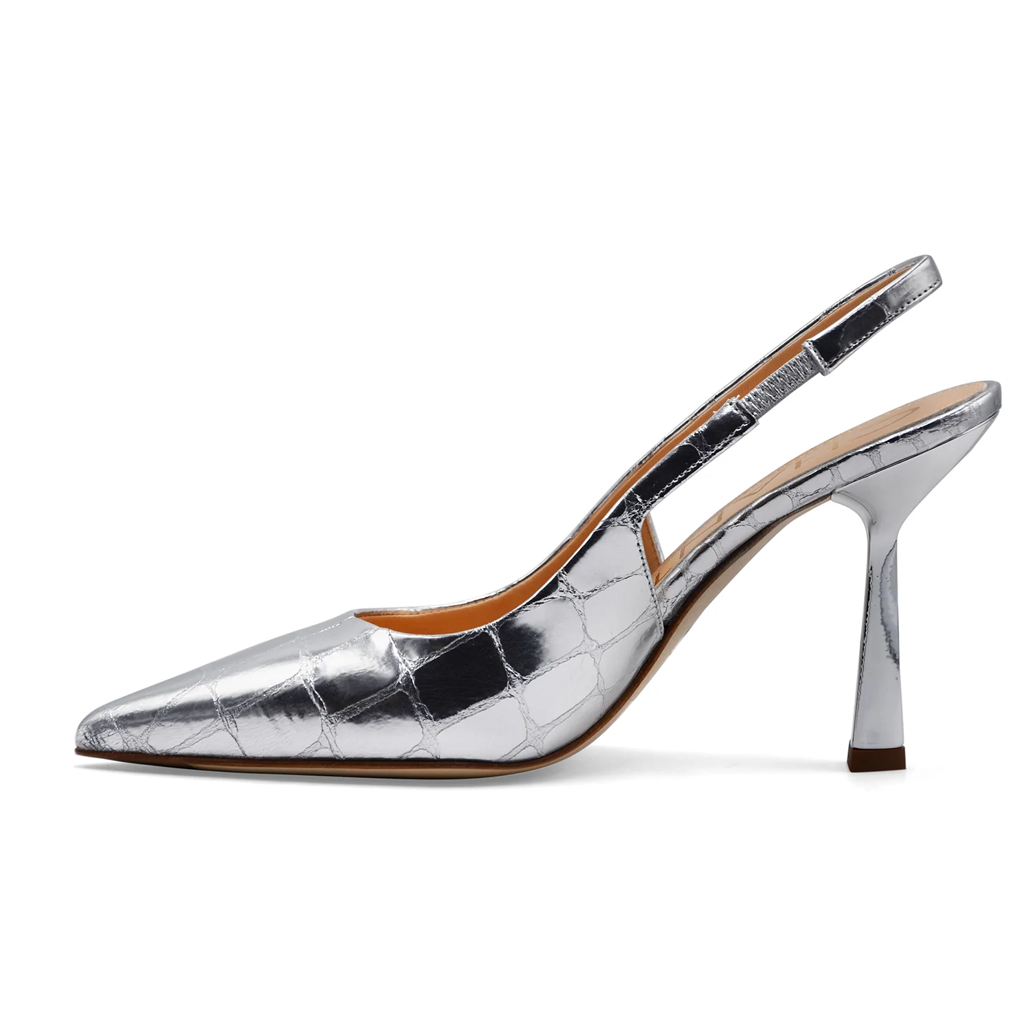 Chanel Chantal 1962 Donna 3026 Pelle Cocco Argento Made In Italy - Image 3