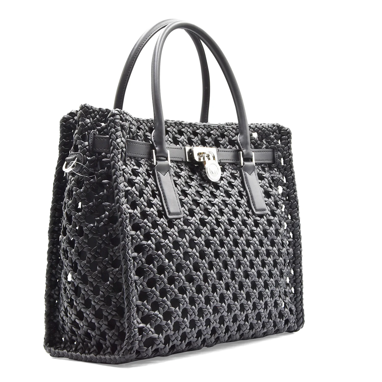 Borsa Michael Kors Hamilton Moderne Grande Intrecciata Nero - Image 3