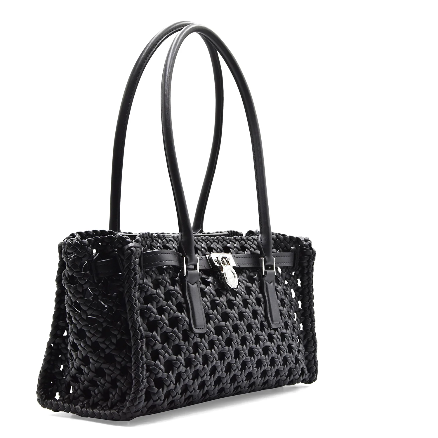 Borsa Michael Kors Hamilton Moderne Intrecciata Nero Elegante - Image 2