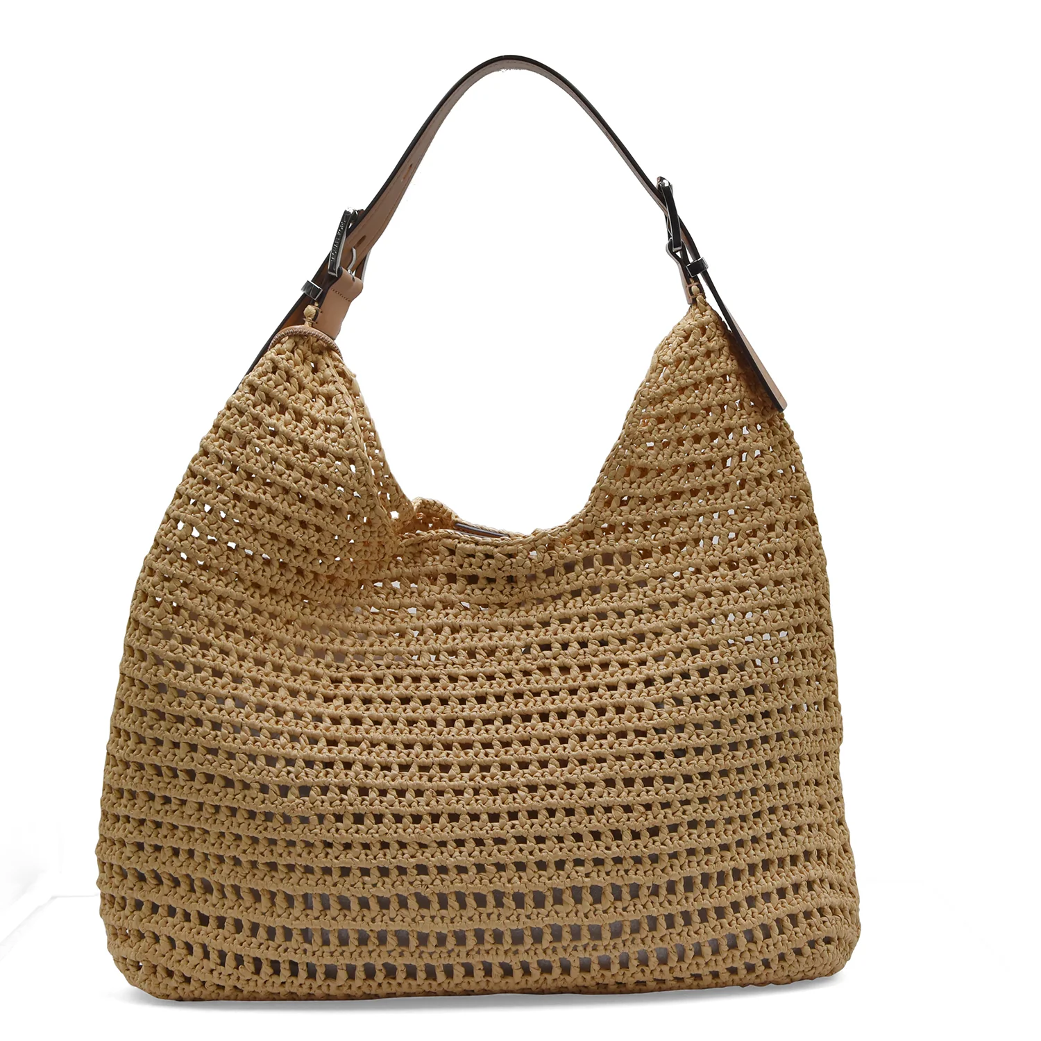 Borsa Michael Kors Donna NOLITA Rafia Con Manico In Pelle Cuoio - Image 3