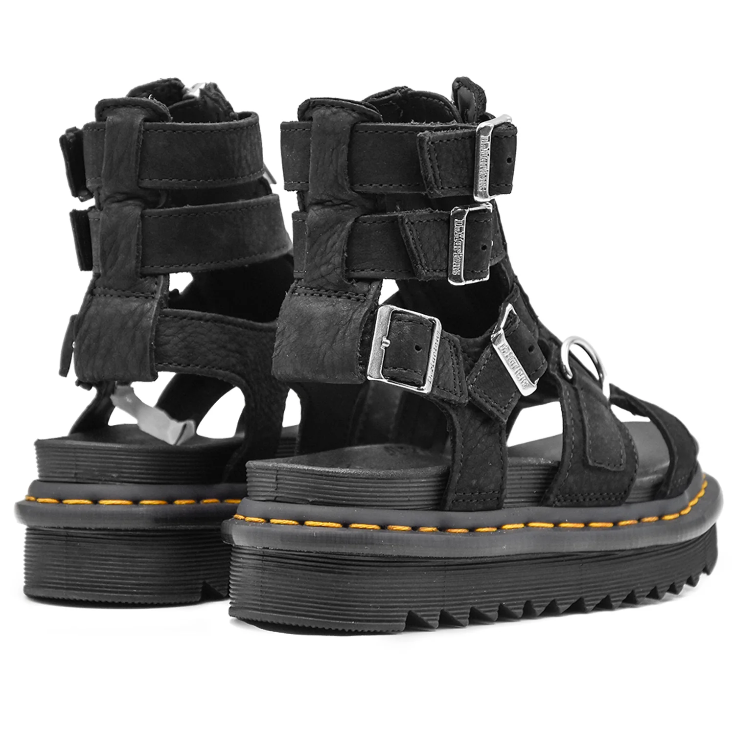Dr. Martens Olson Sandali Charcoal Grey Con Zip Frontale Donna - Image 3