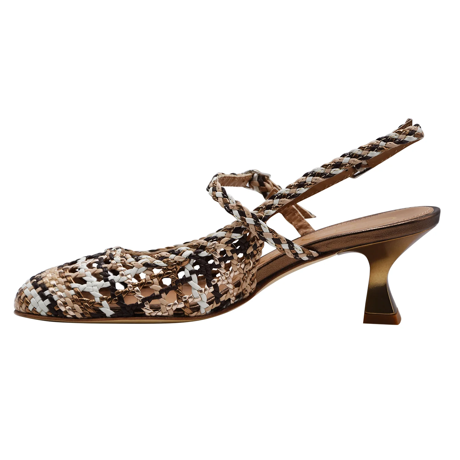 Chanel Chantal 1962 Donna 3154 Pelle Intrecciata Marrone Beige - Image 3