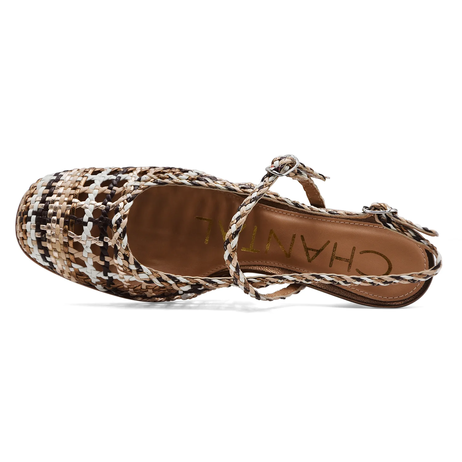 Chanel Chantal 1962 Donna 3154 Pelle Intrecciata Marrone Beige - Image 4