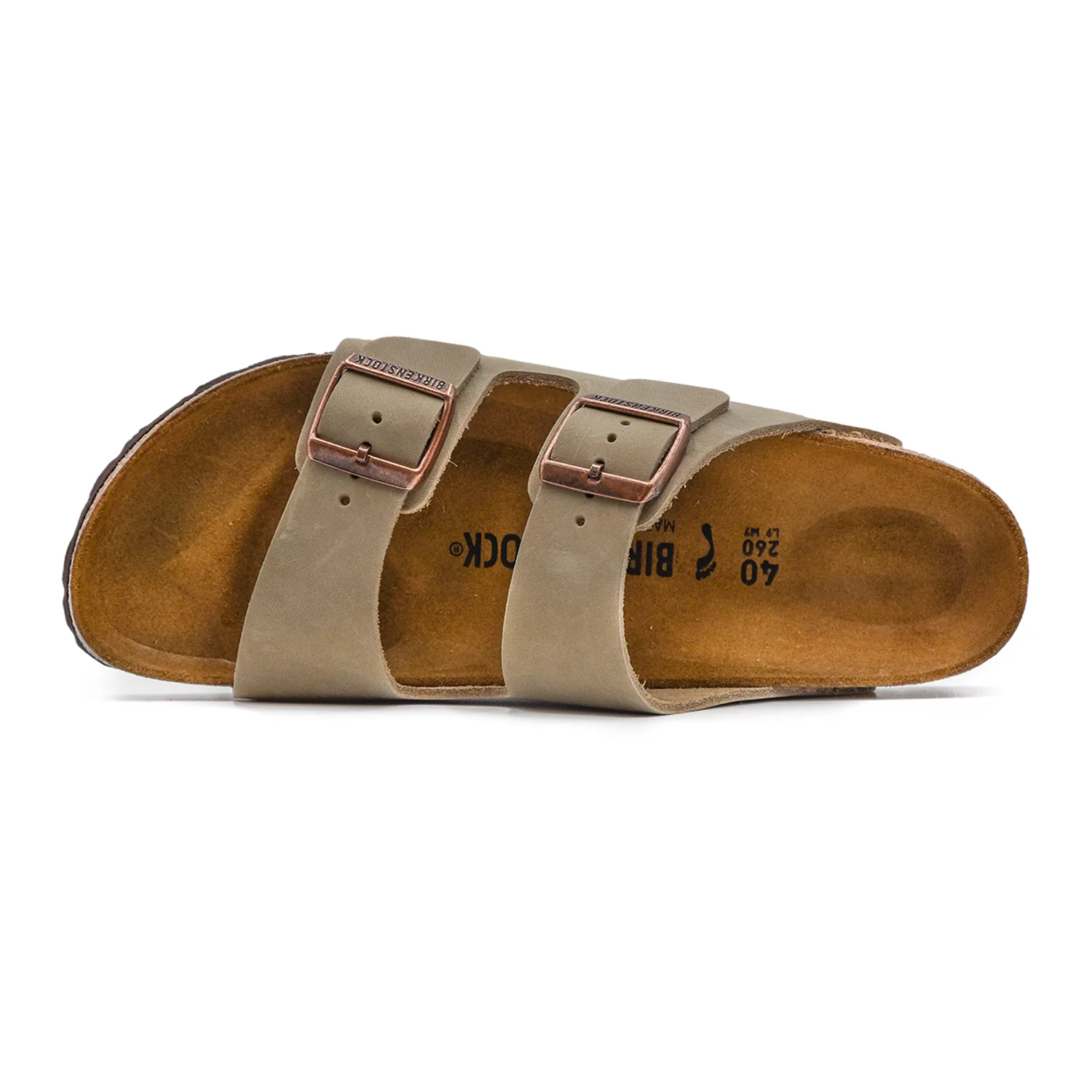 Birkenstock Uomo Sandali Arizona BS Taupe Regolato Da Due Fibbie - Image 3