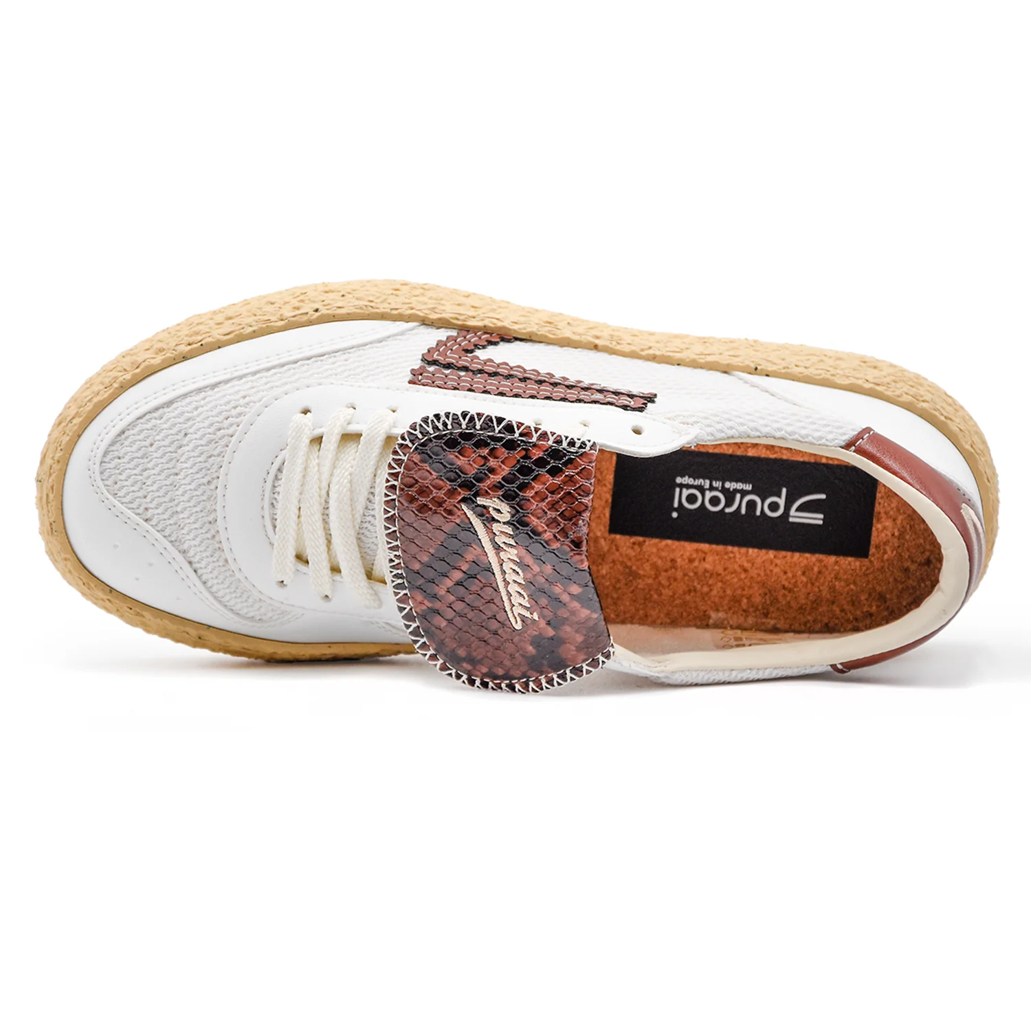 Sneakers Puraai Donna Polly Tab Kaa Bianco Dal Design Iconico - Image 4