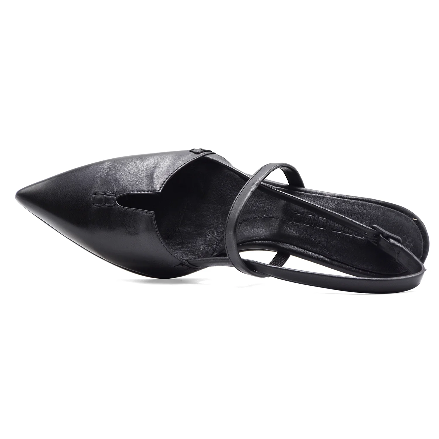 Slingback Donna Pomme D’Or Nero Con Fascia Frontale Essenziale - Image 3
