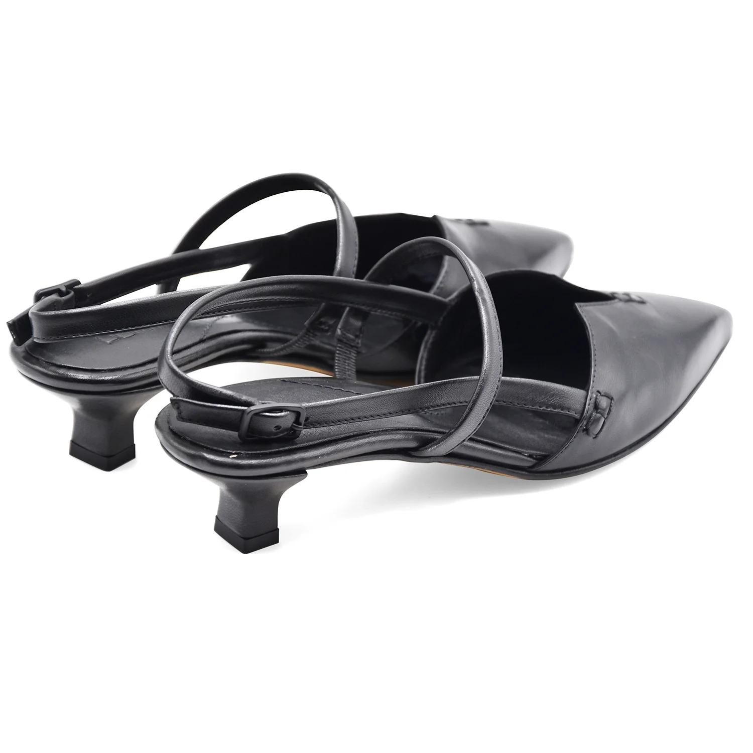 Slingback Donna Pomme D’Or Nero Con Fascia Frontale Essenziale - Image 4
