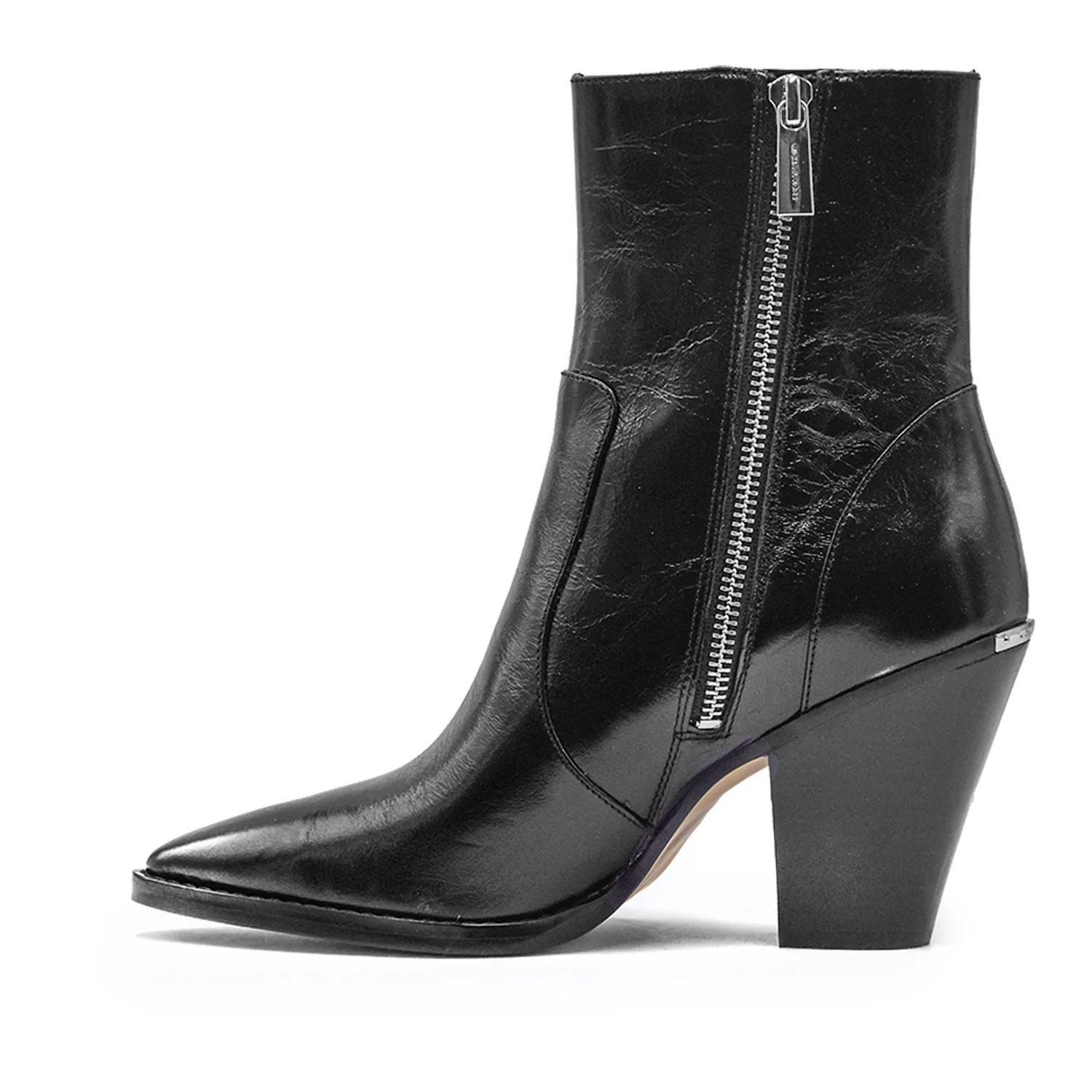 Michael Kors Stivaletti Dover Donna Nero Con Tacco Rifasciato - Image 4