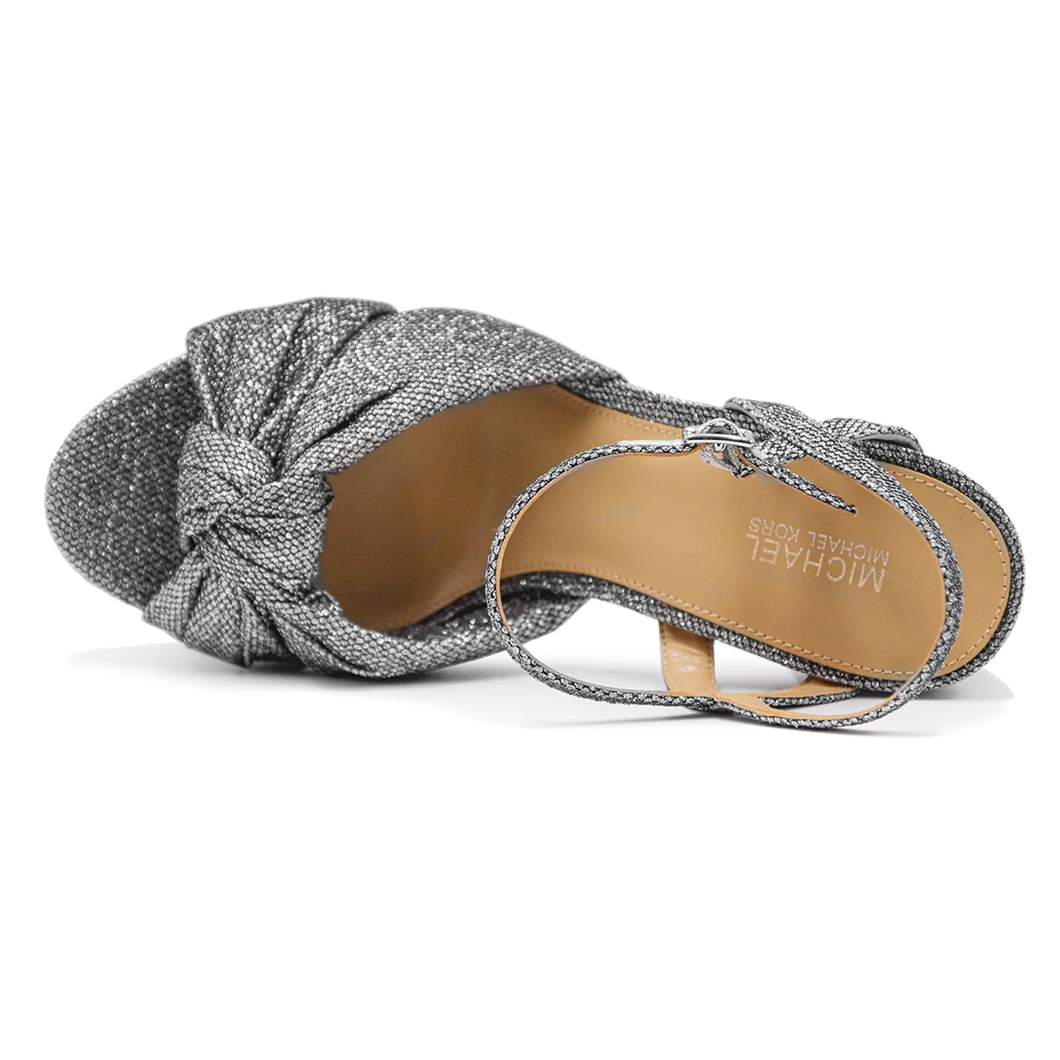 Michael Kors Sandali Argento Josie Donna Tacco Plateau Ricoperti - Image 5